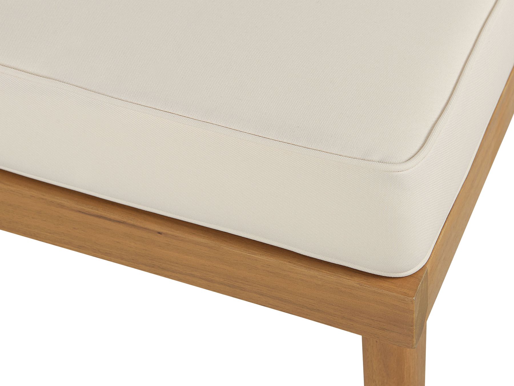 Garden Ottoman BARATTI Acacia Wood Brown