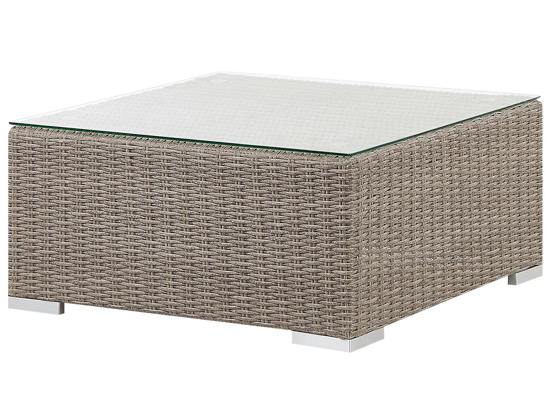 Garden Lounge Set with Table 6 Seater CONTARE Right Hand Modular PE Rattan Taupe