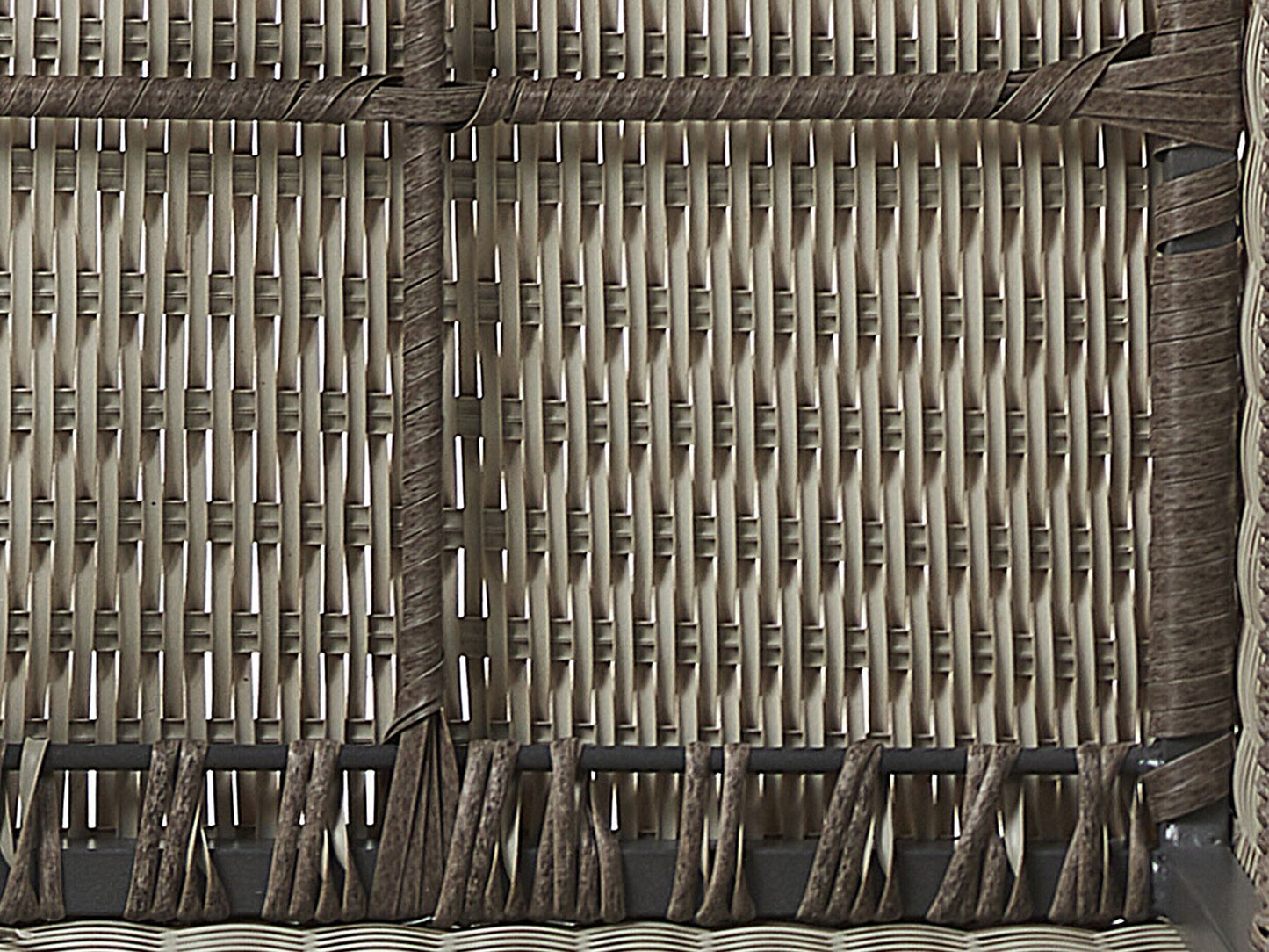 Garden Lounge Set with Table 6 Seater CONTARE Right Hand Modular PE Rattan Taupe