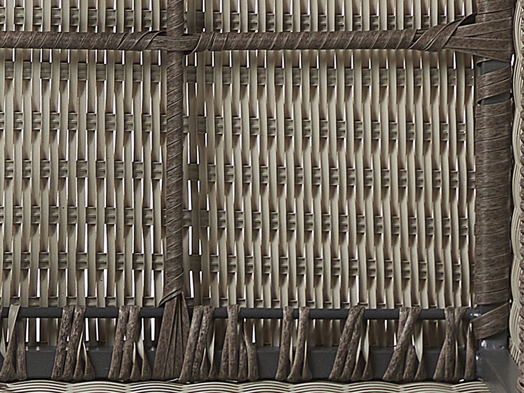 Garden Lounge Set with Table 6 Seater CONTARE Right Hand Modular PE Rattan Taupe
