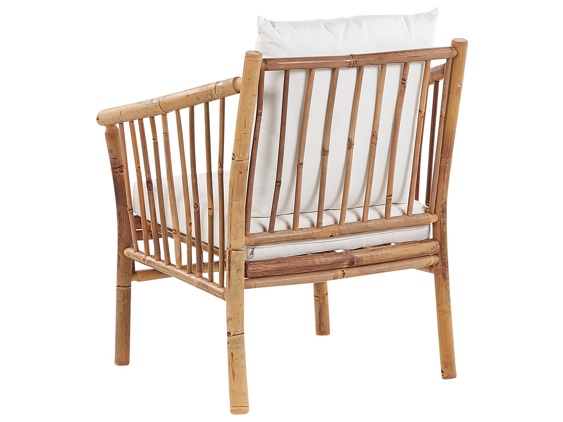 Garden Lounge Set with Table 4 Seater MAGGIORE Bamboo Wood Light Brown