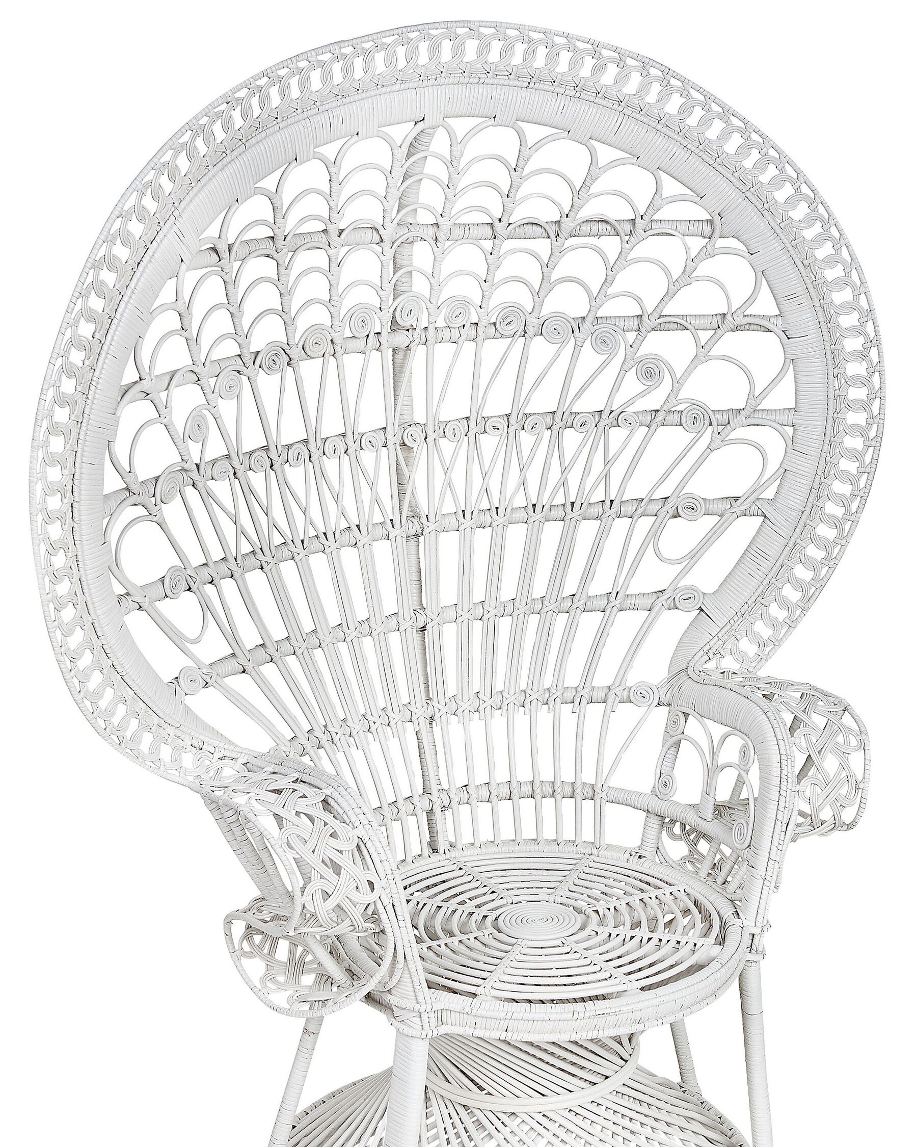 Peacock Chair EMMANUELLE Rattan White