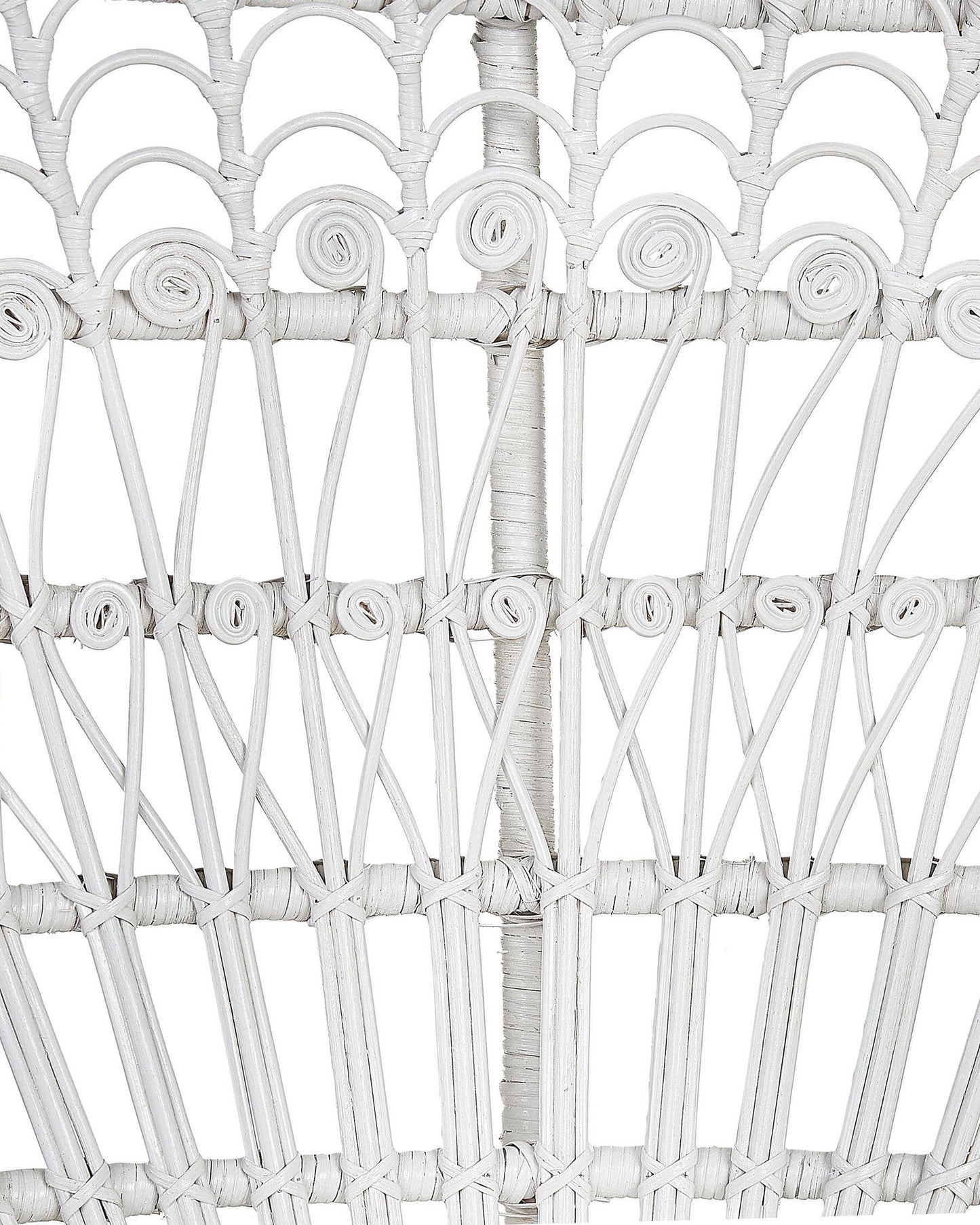 Peacock Chair EMMANUELLE Rattan White