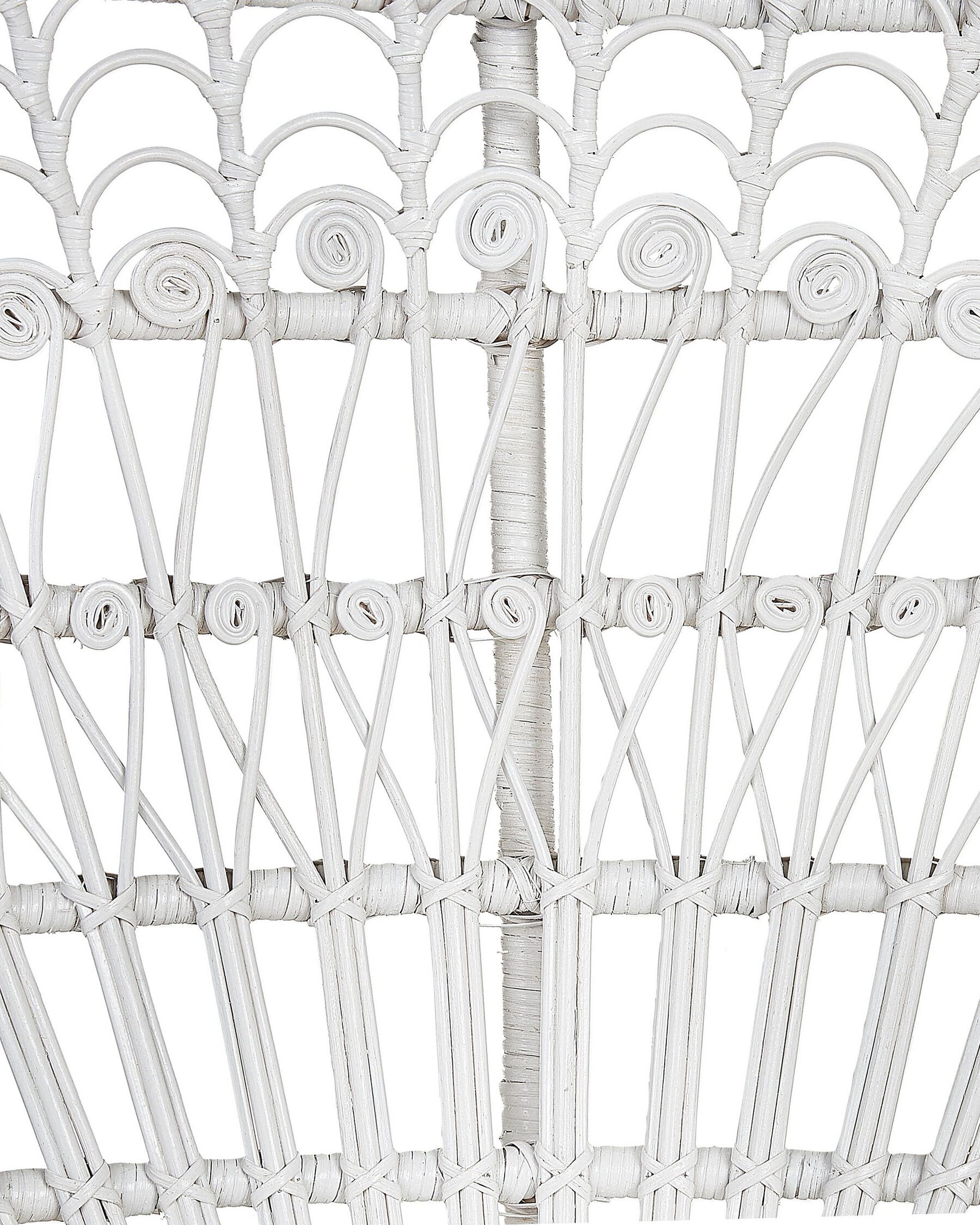Peacock Chair EMMANUELLE Rattan White