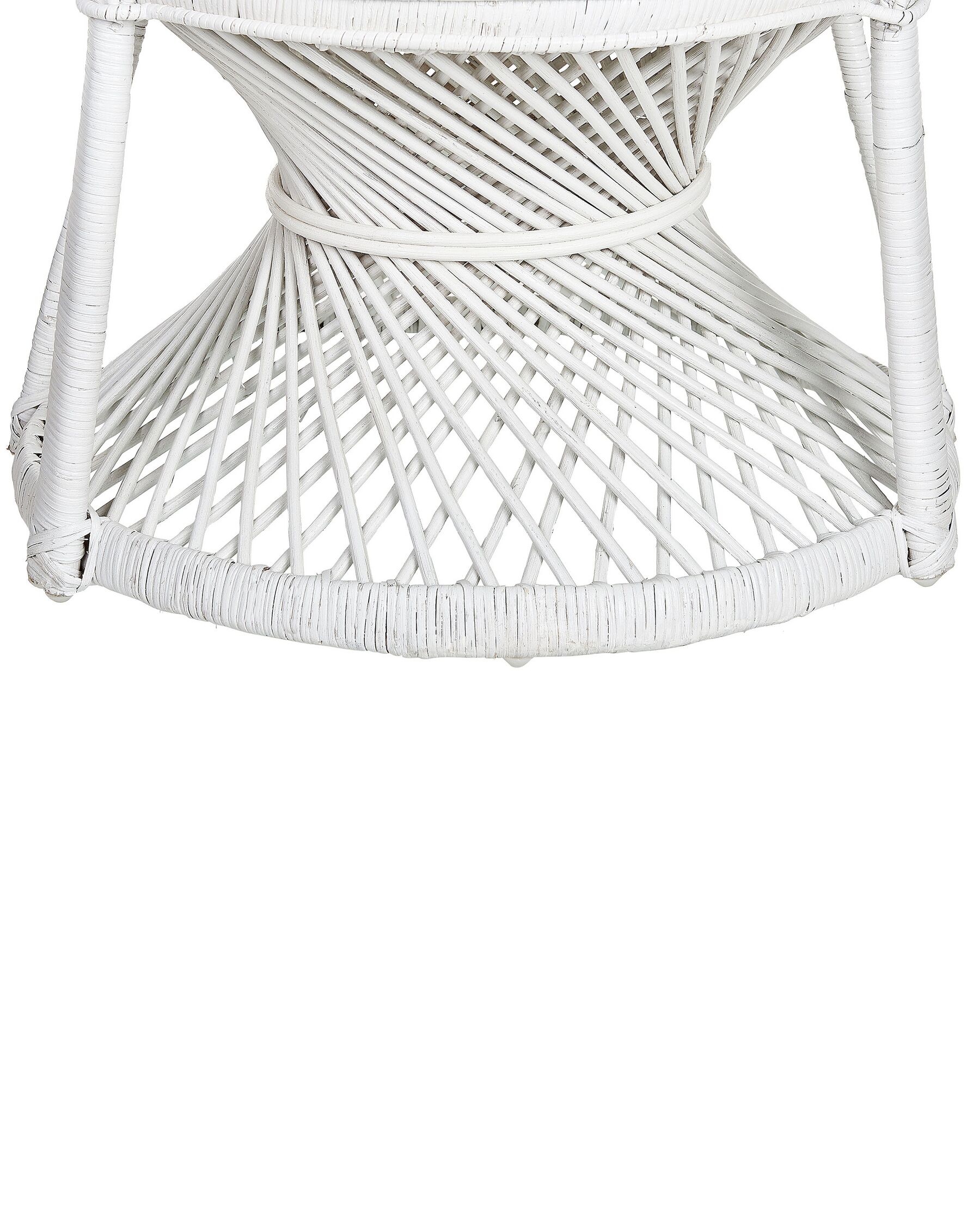 Peacock Chair EMMANUELLE Rattan White