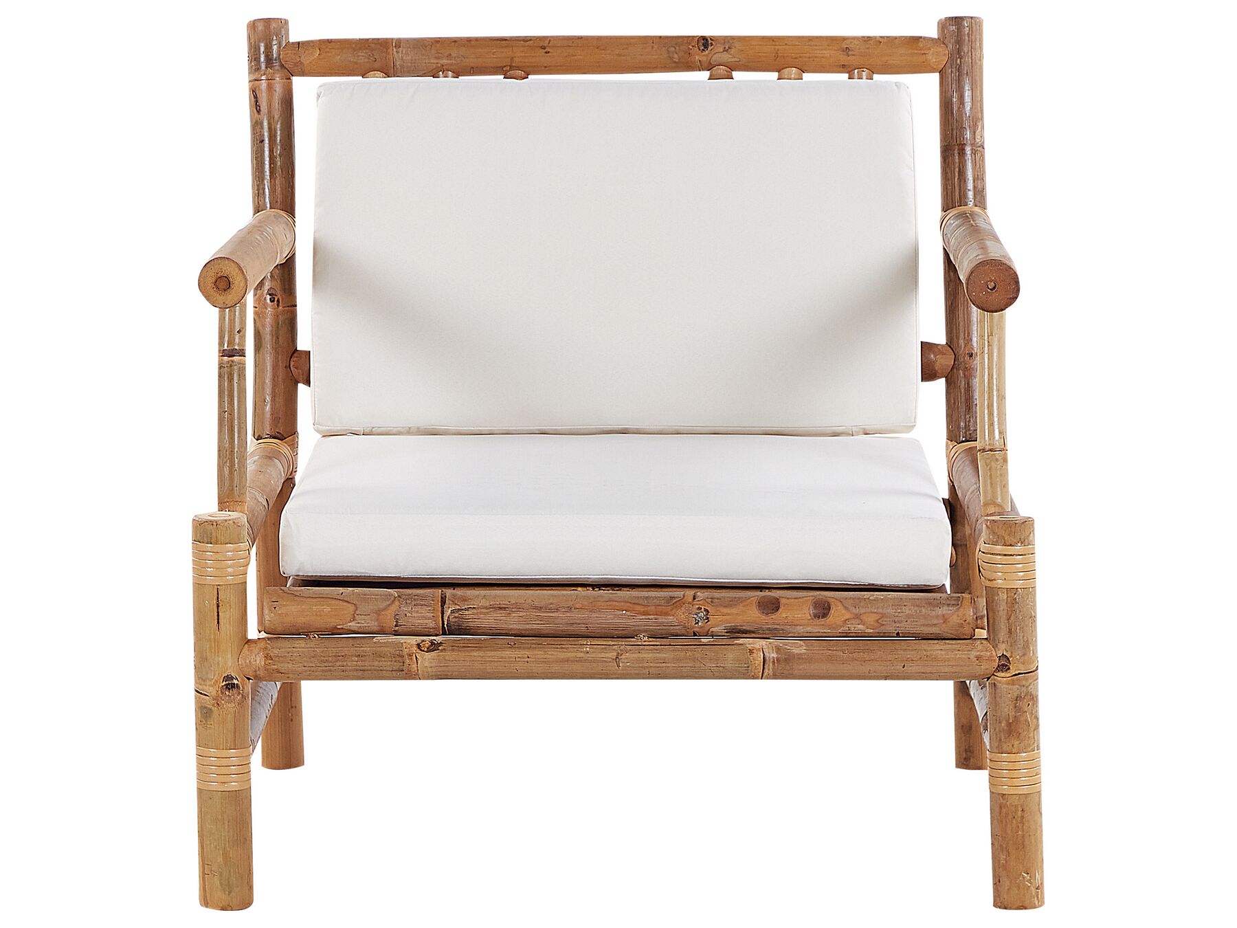 Garden Lounge Set with Table 4 Seater RICCIONE Bamboo Wood Light Brown