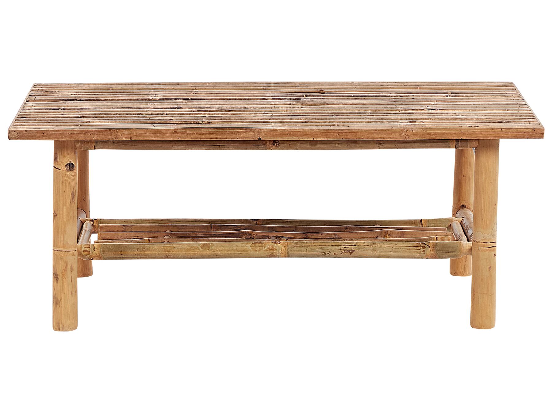 Garden Lounge Set with Table 4 Seater RICCIONE Bamboo Wood Light Brown