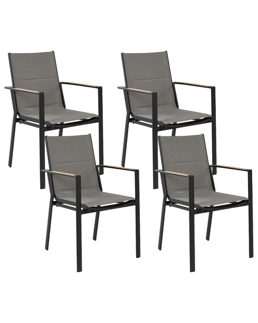 Garden Chair BUSSETO Metal Black