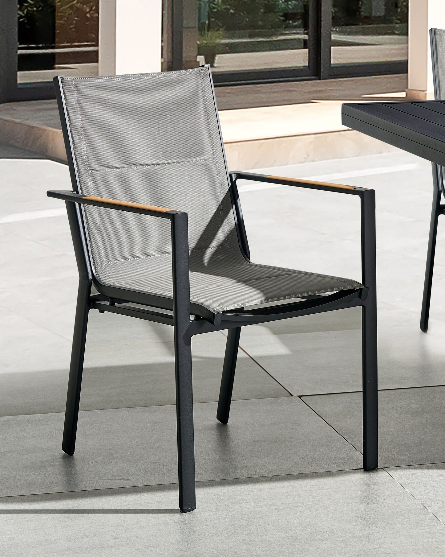 Set of 6 Garden Chairs BUSSETO Metal Black