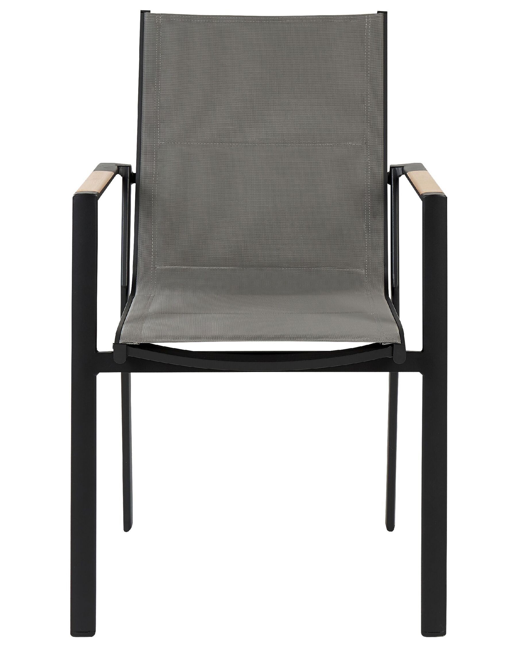 Set of 6 Garden Chairs BUSSETO Metal Black
