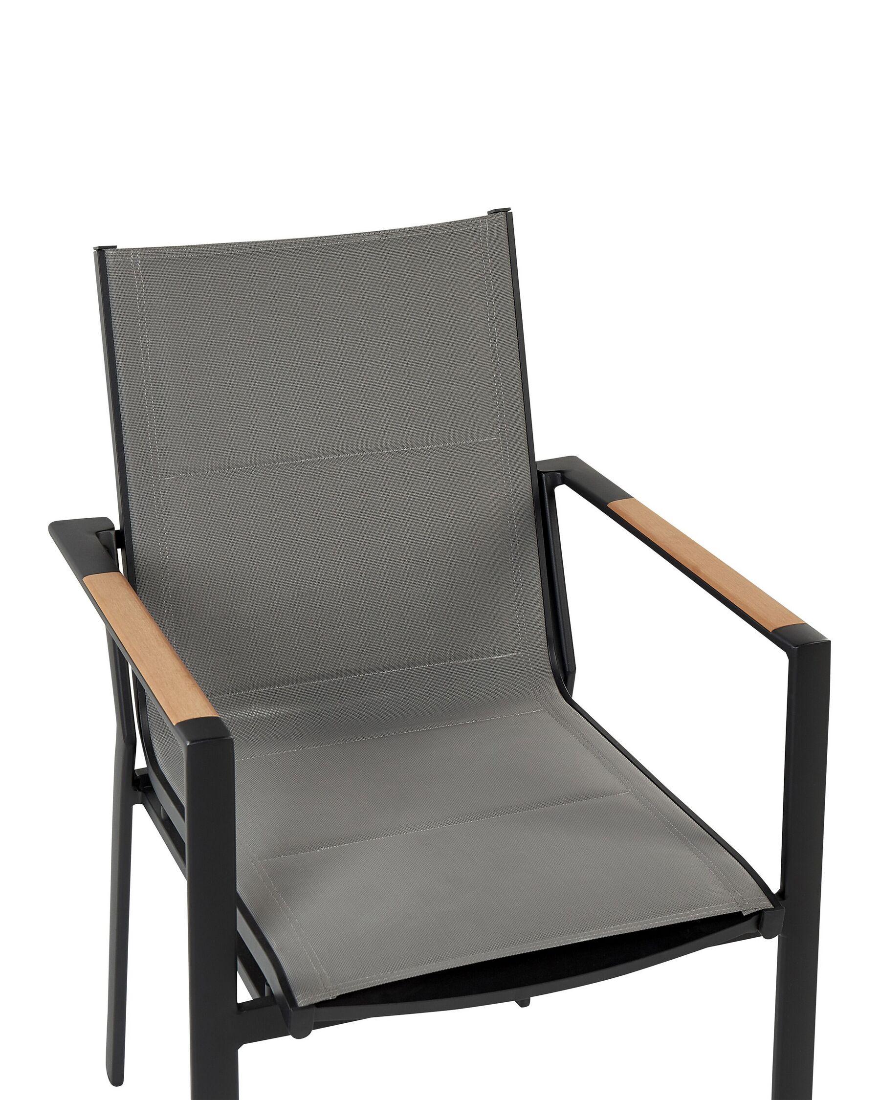 Set of 6 Garden Chairs BUSSETO Metal Black