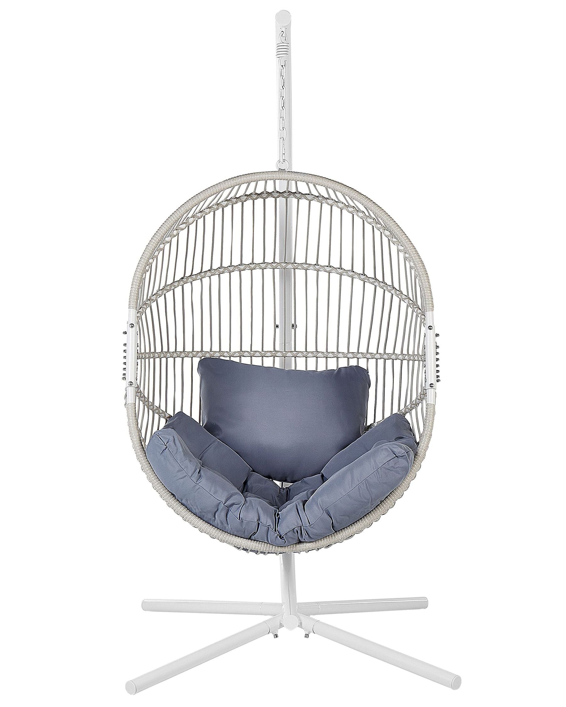 Hanging Chair with Stand Rattan White