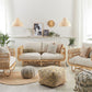 Garden Sofa Set 4 Seater Rattan Beige