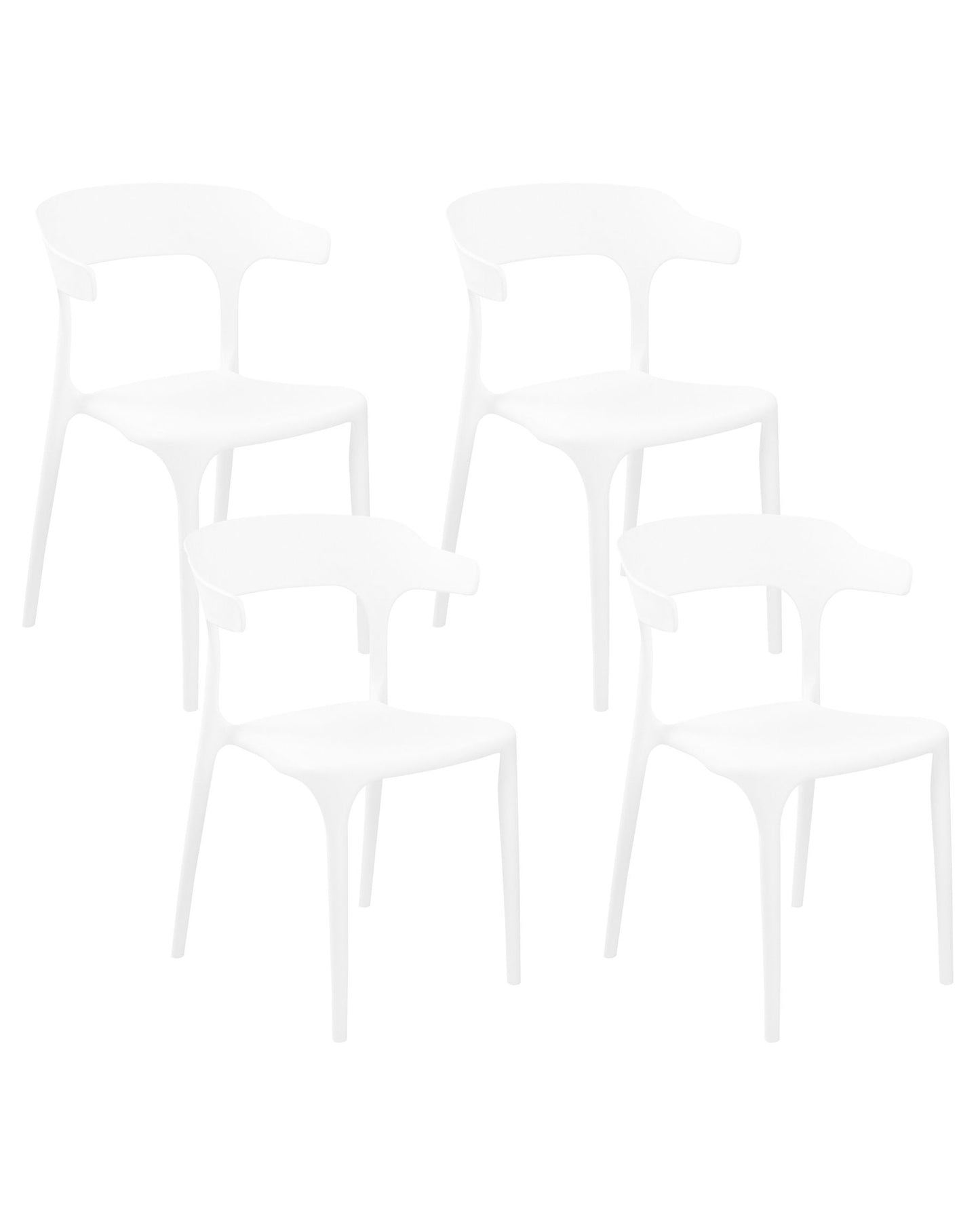 Set of 4 Garden Chairs GUBBIO White