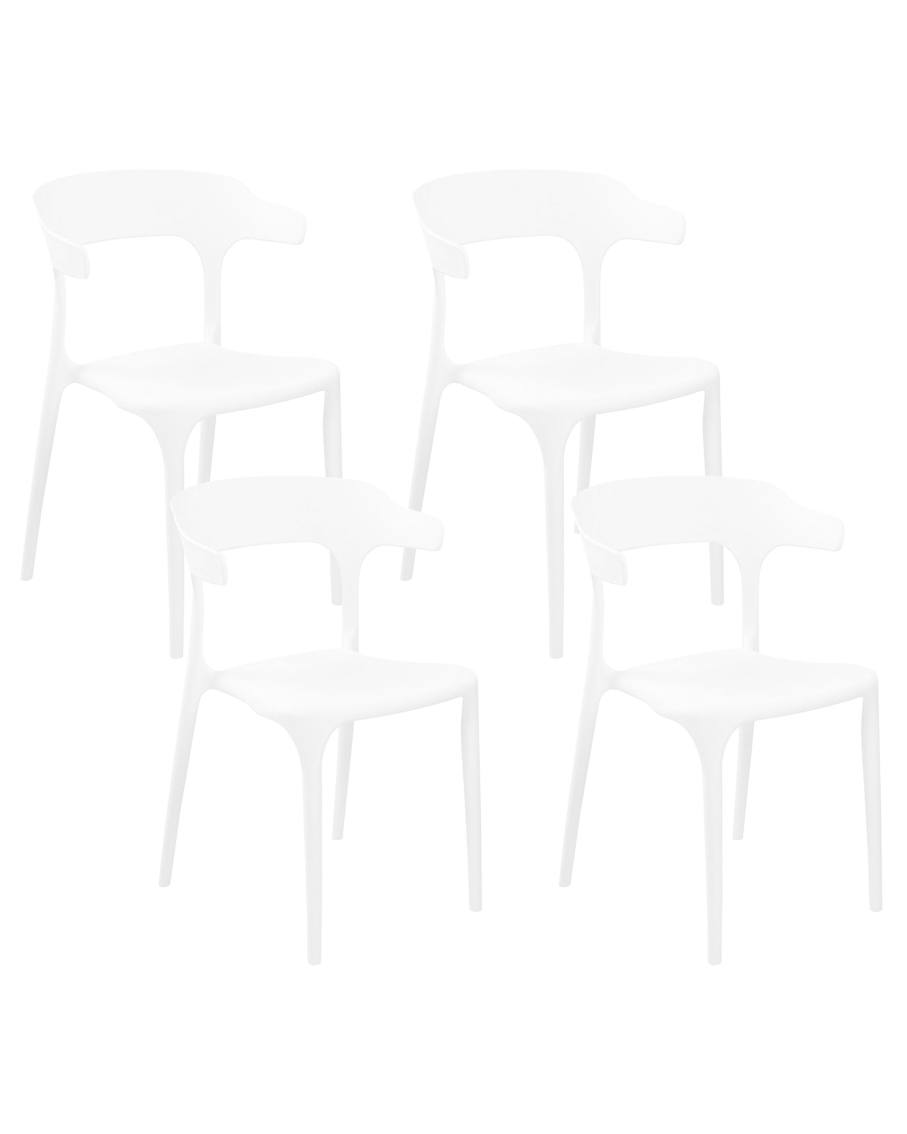 Set of 4 Garden Chairs GUBBIO White