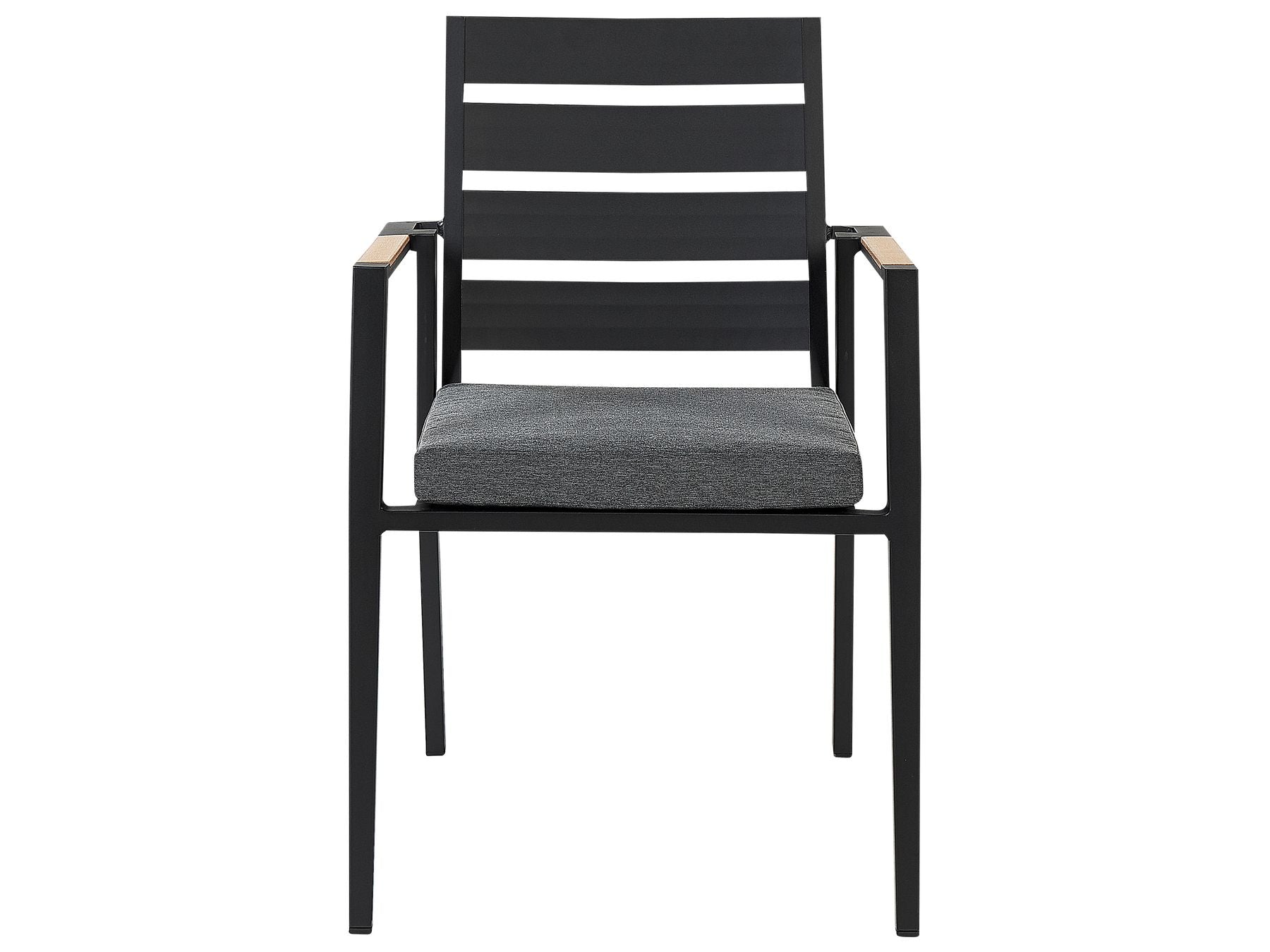 Garden Dining Set 8 Seater VALCANETTO/TAVIANO with Cushions Metal Black