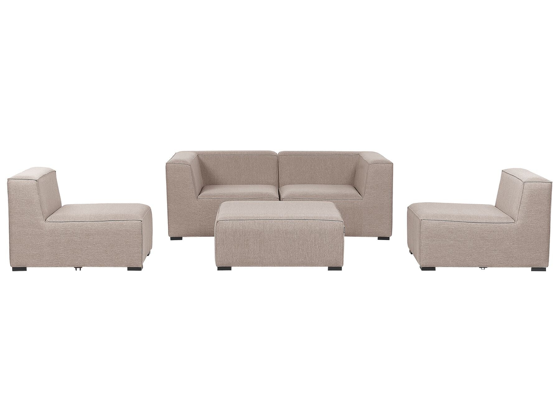 Garden Sofa with Ottoman 4 Seater AREZZO Modular Beige