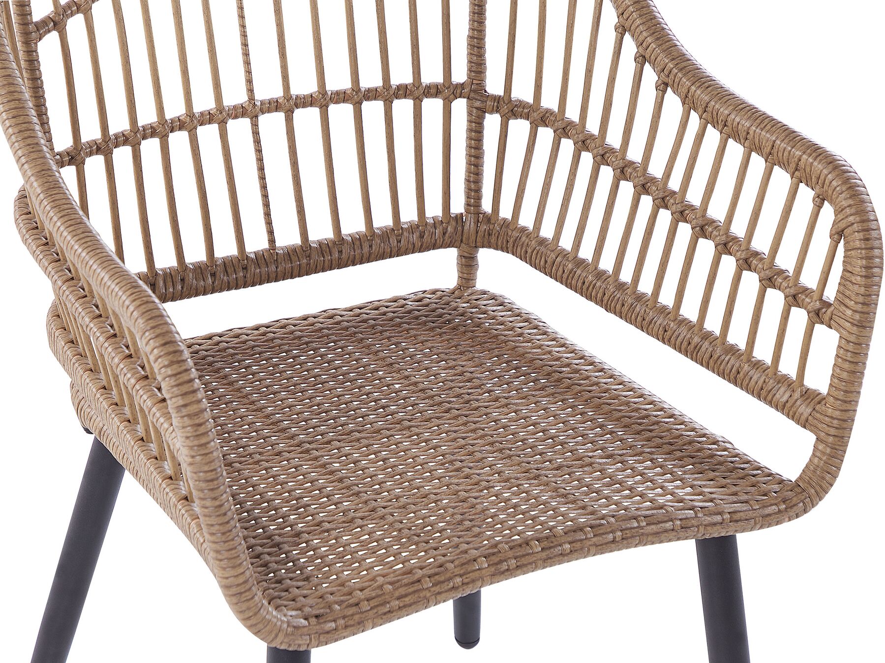 Garden Dining Set 6 Seater ALIANO with Cushions PE Rattan Pastel Pink