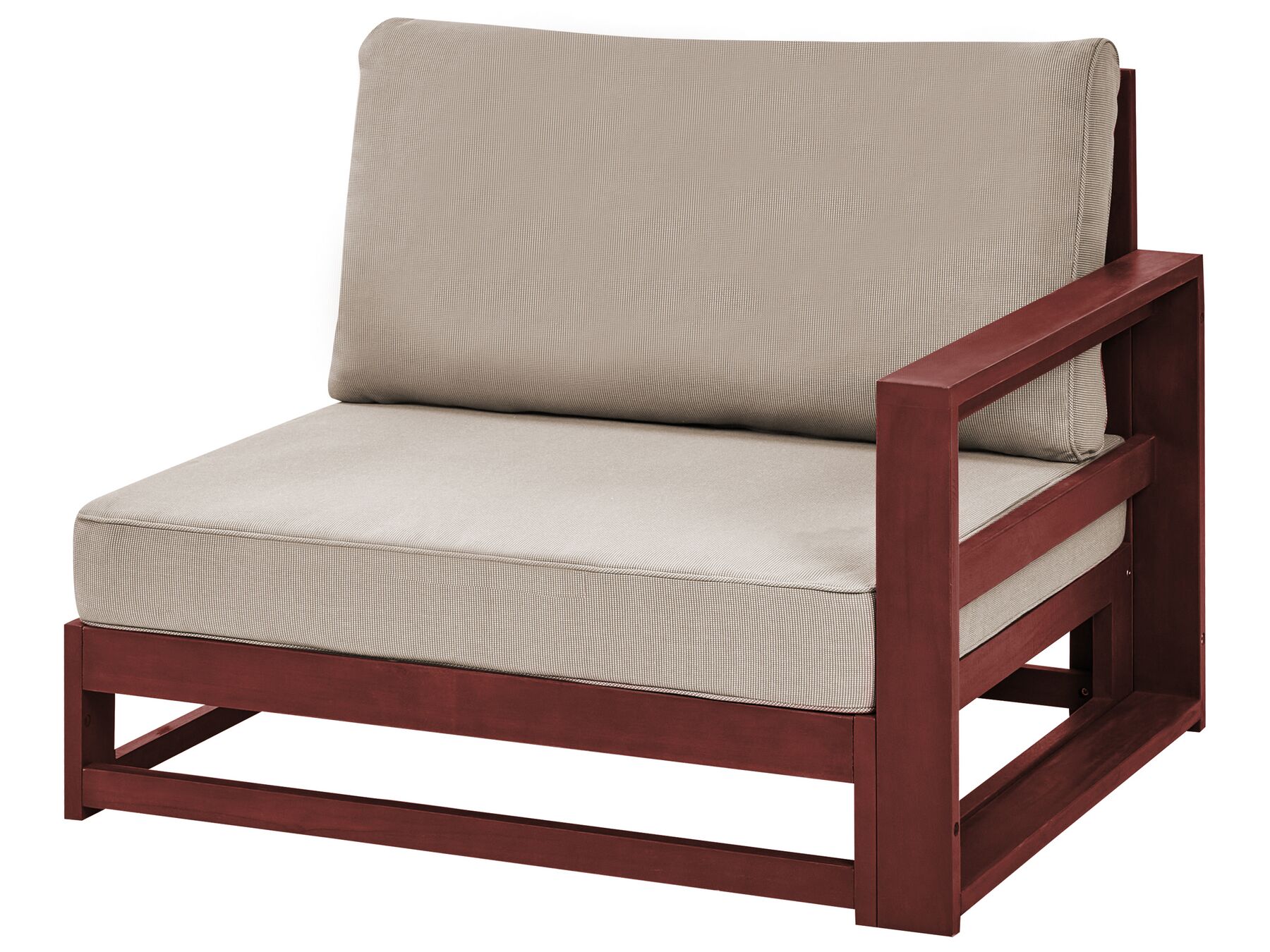 Garden Sofa 2 Seater TIMOR Modular Certified Acacia Wood Dark Red