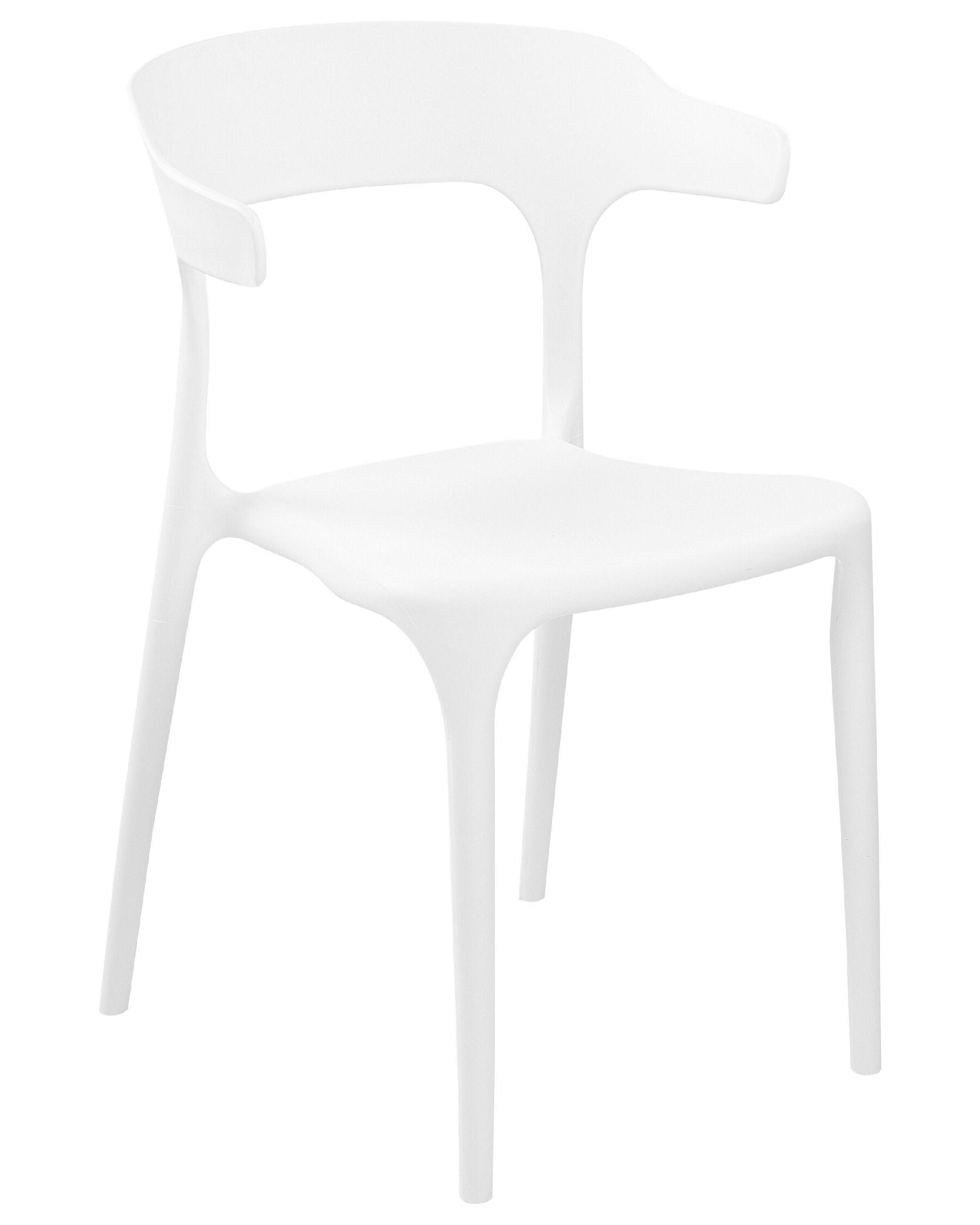 Set of 8 Dining Chairs GUBBIO White