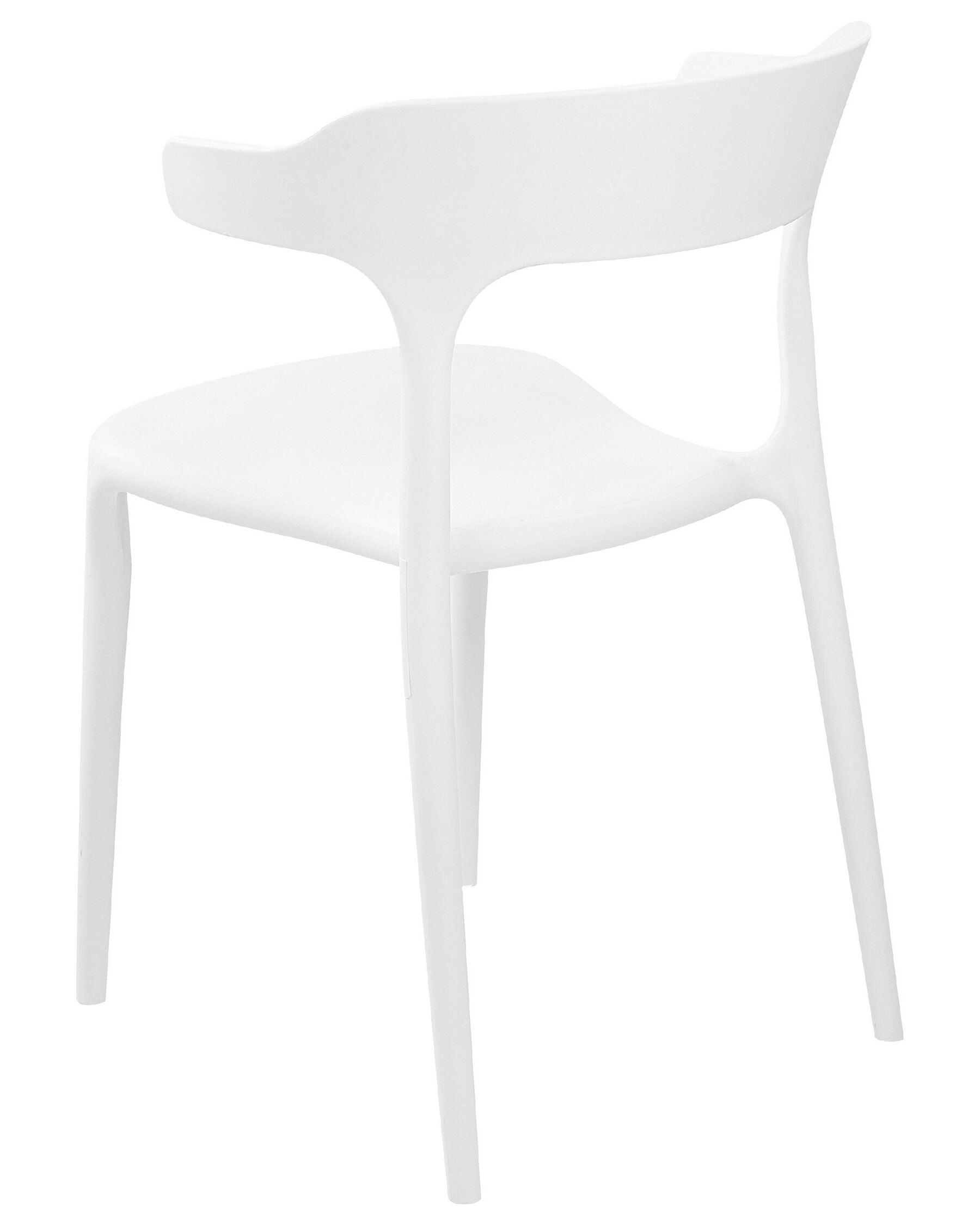 Set of 8 Dining Chairs GUBBIO White