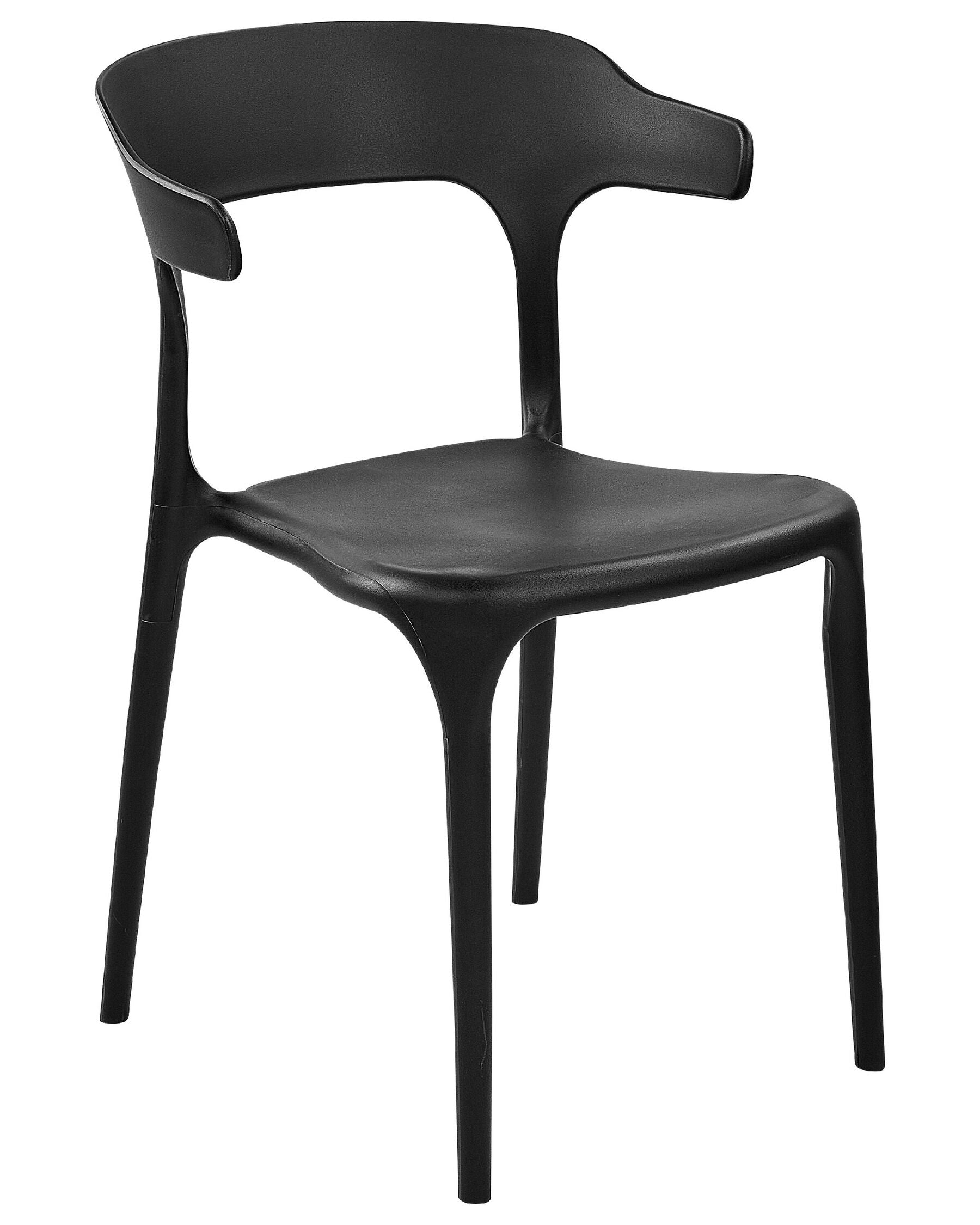 Set of 8 Dining Chairs GUBBIO Black