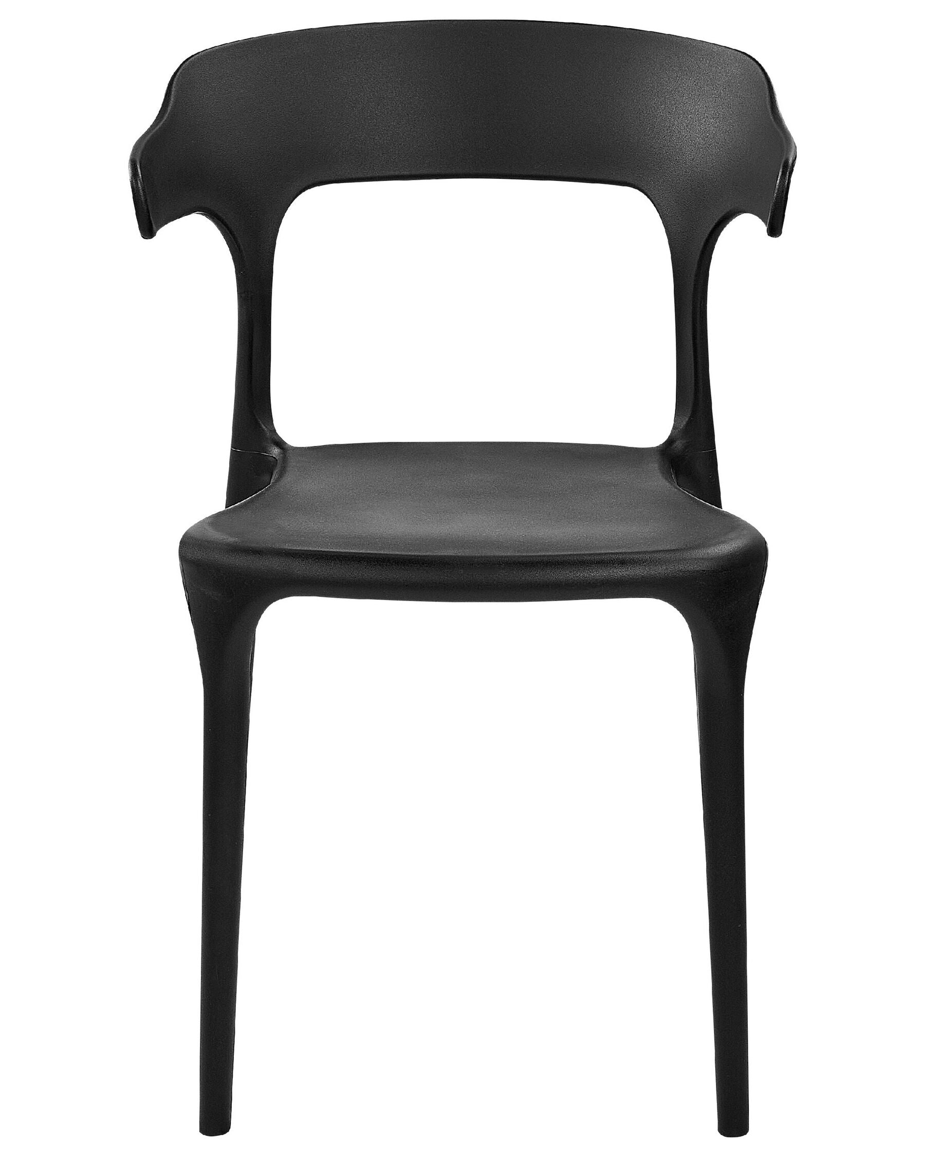 Set of 8 Dining Chairs GUBBIO Black