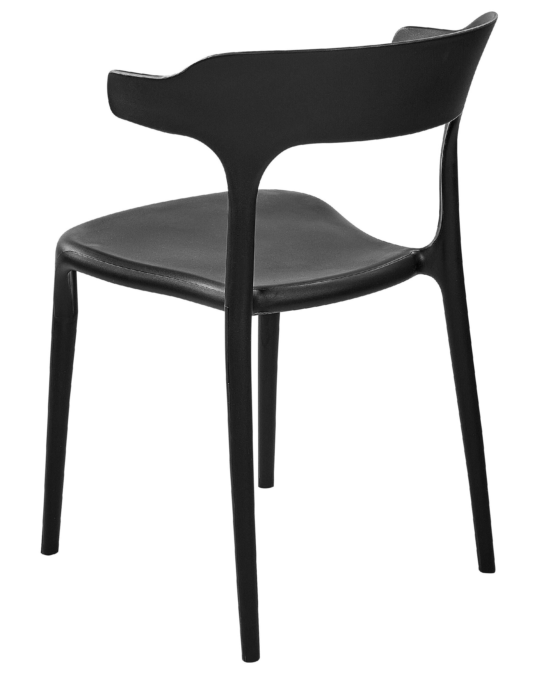Set of 8 Dining Chairs GUBBIO Black