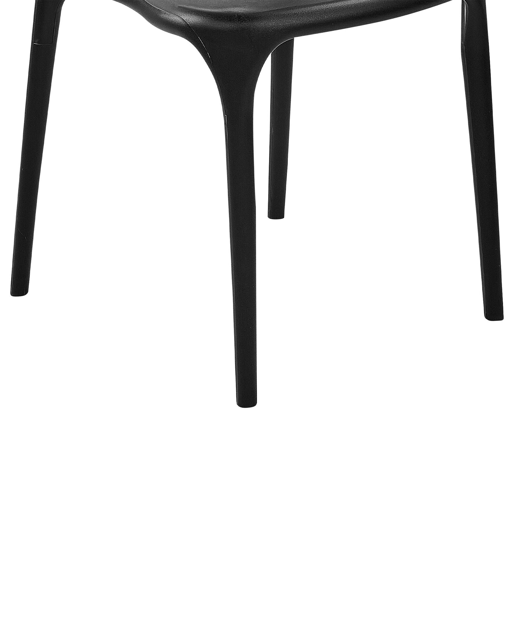 Set of 8 Dining Chairs GUBBIO Black