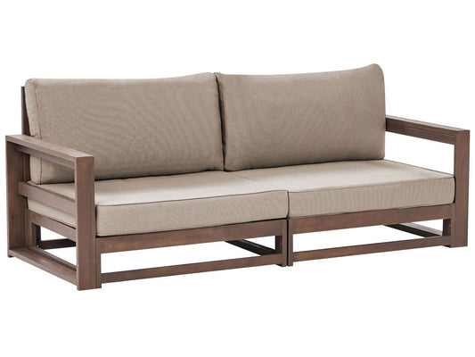 Garden Sofa 2 Seater TIMOR Modular Certified Acacia Wood Dark Brown