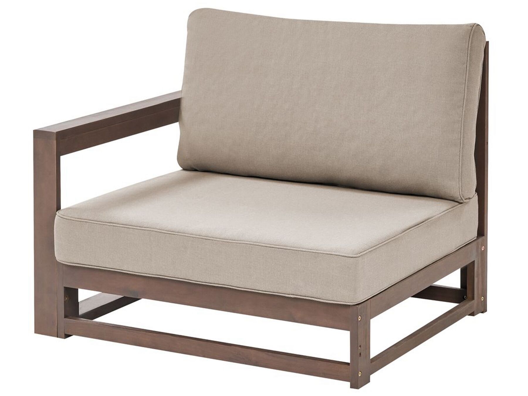 Garden Sofa 2 Seater TIMOR Modular Certified Acacia Wood Dark Brown