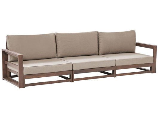 Garden Sofa 3 Seater TIMOR Modular Certified Acacia Wood Dark Brown