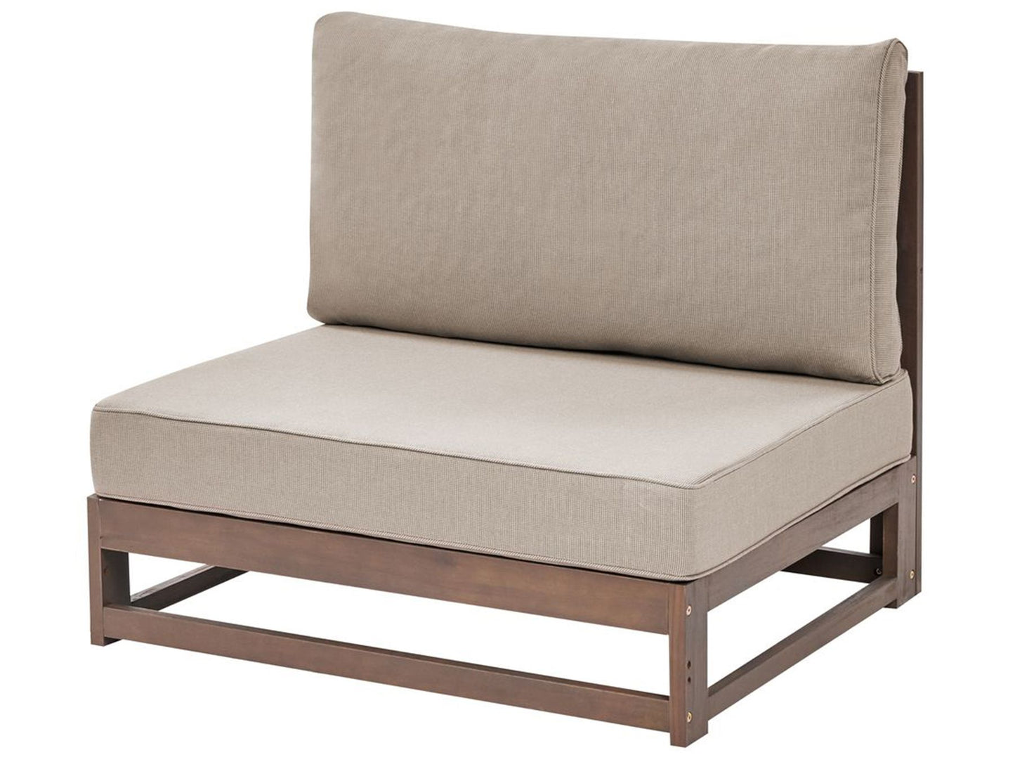 Garden Sofa 3 Seater TIMOR Modular Certified Acacia Wood Dark Brown