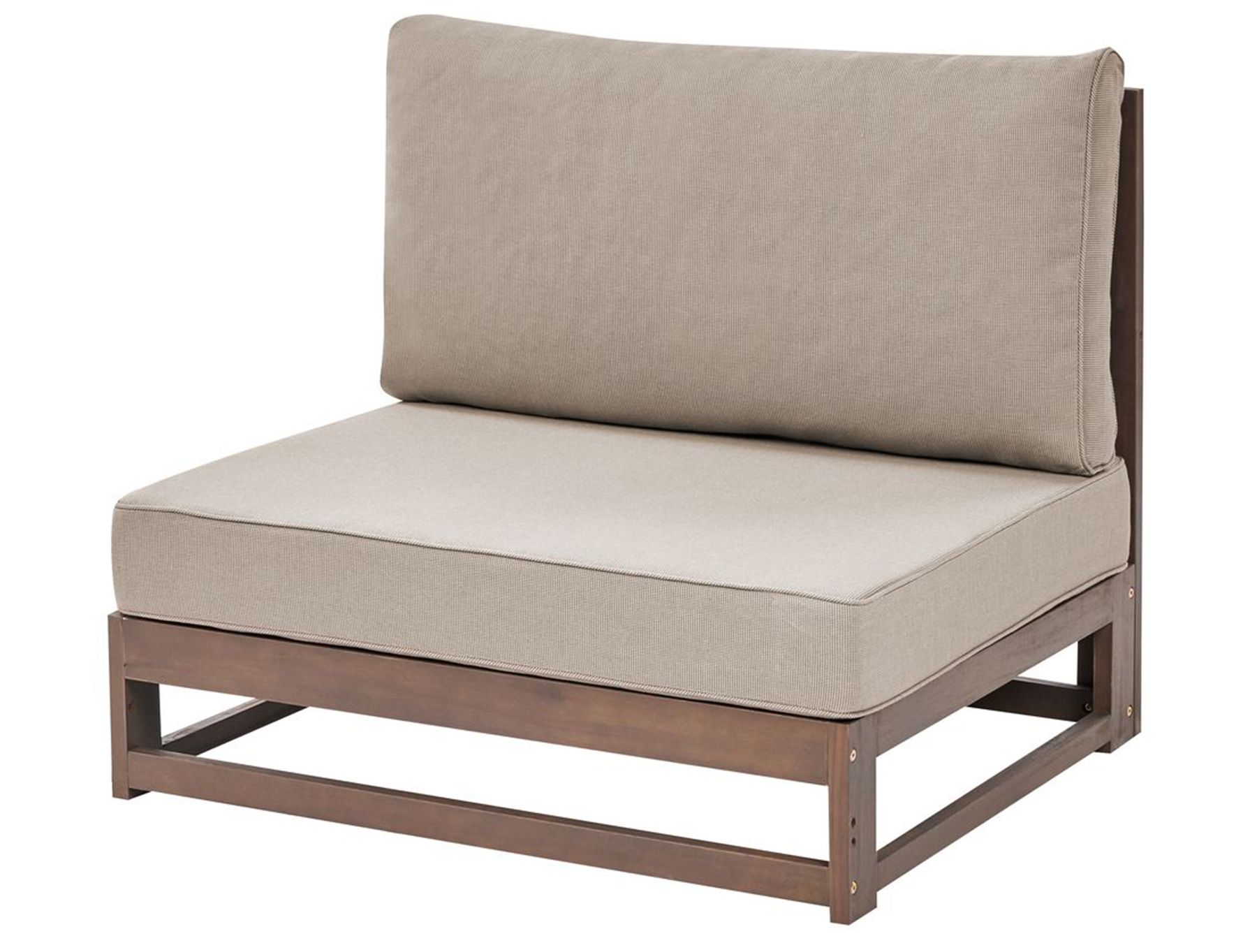 Garden Sofa 3 Seater TIMOR Modular Certified Acacia Wood Dark Brown