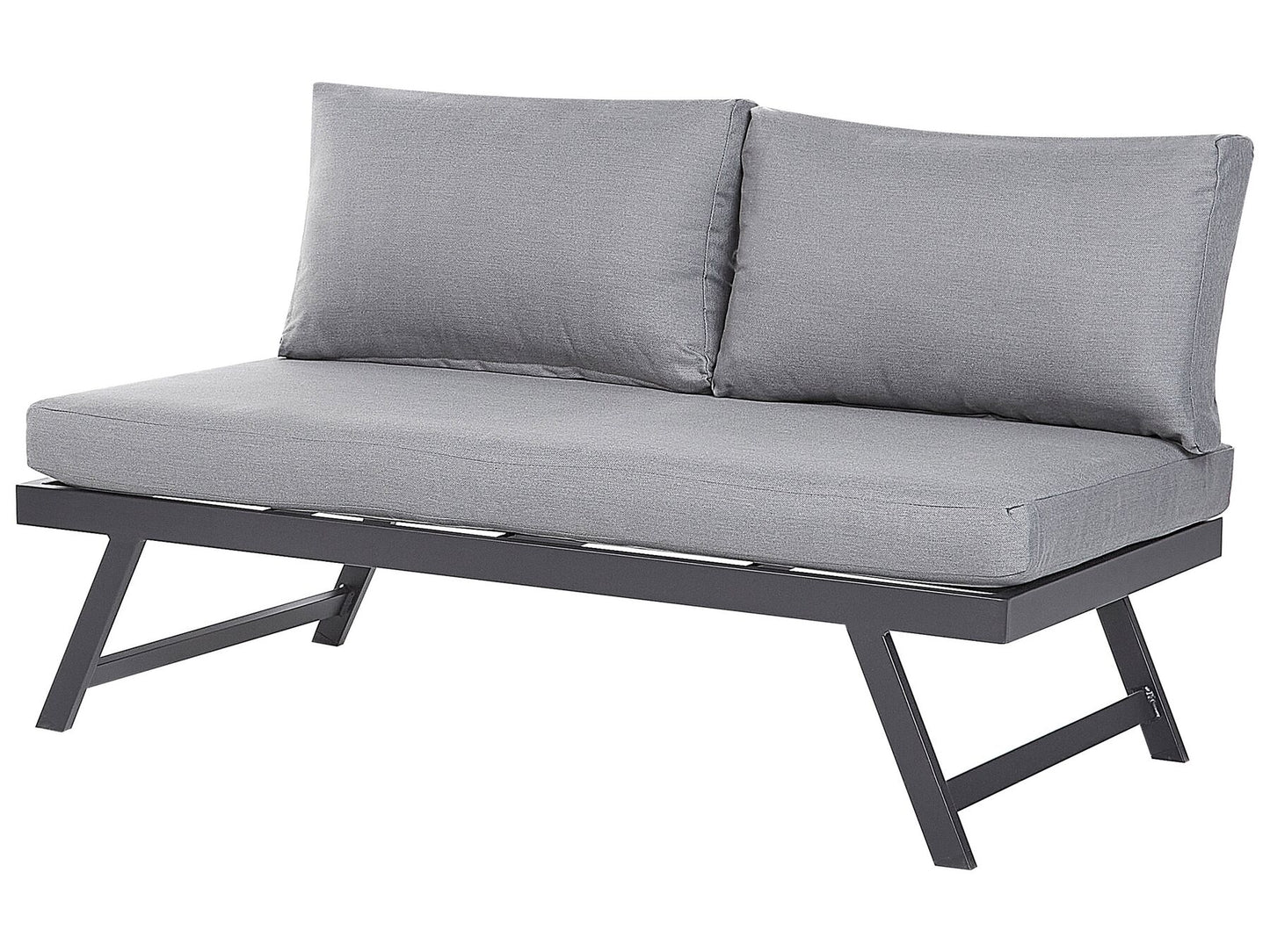 Garden Corner Sofa with Table 5 Seater COCCORINO Metal Grey