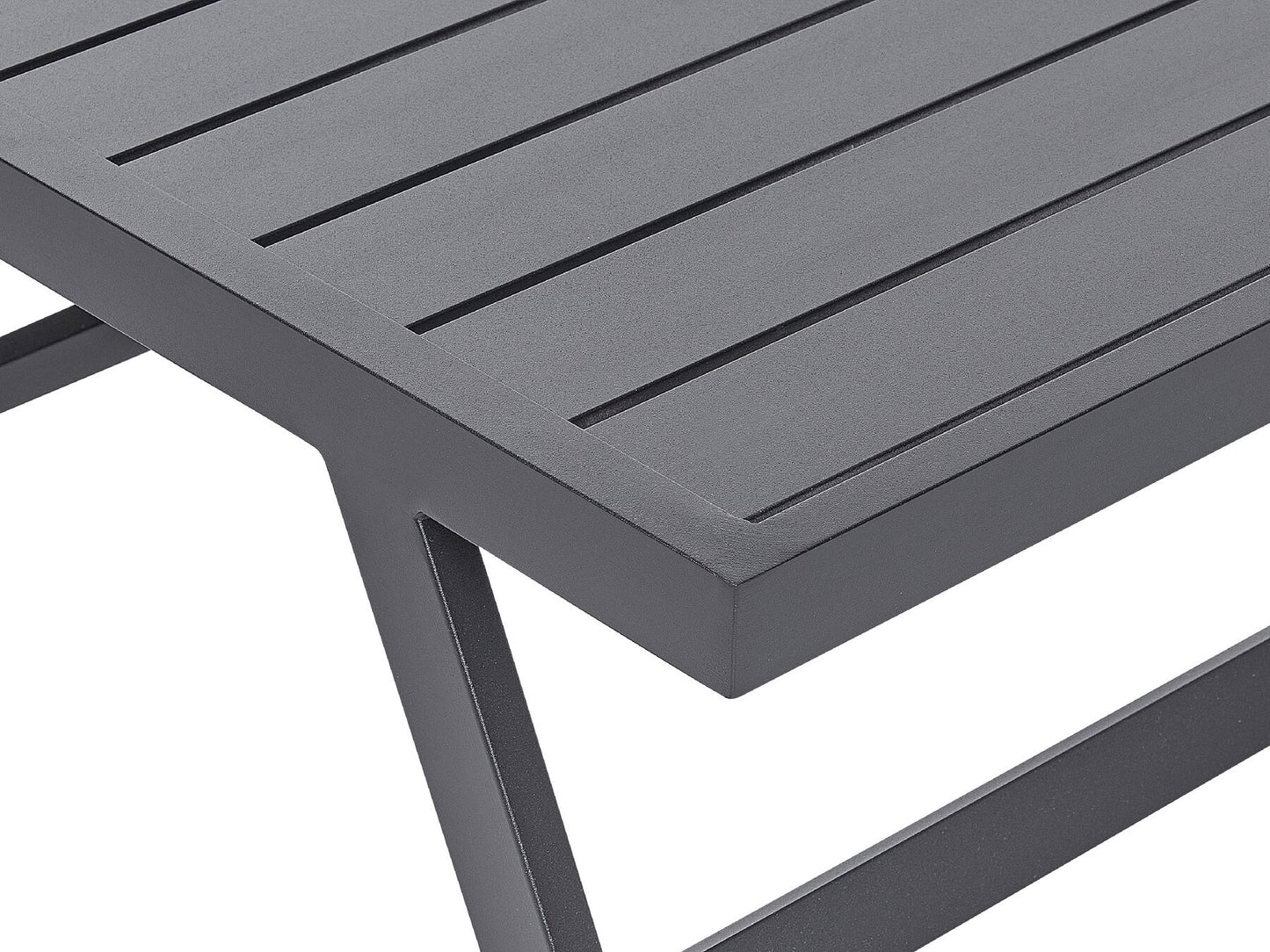 Garden Corner Sofa with Table 5 Seater COCCORINO Metal Grey