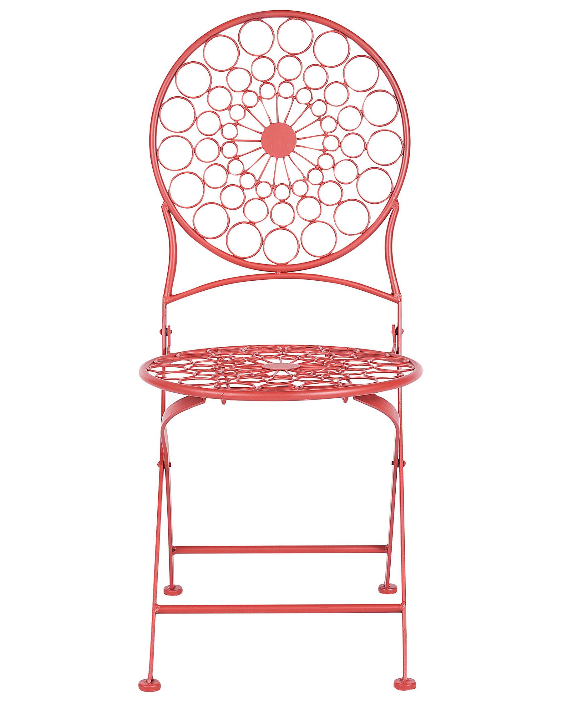 Set of 2 Garden Chairs SCARIO Metal Red