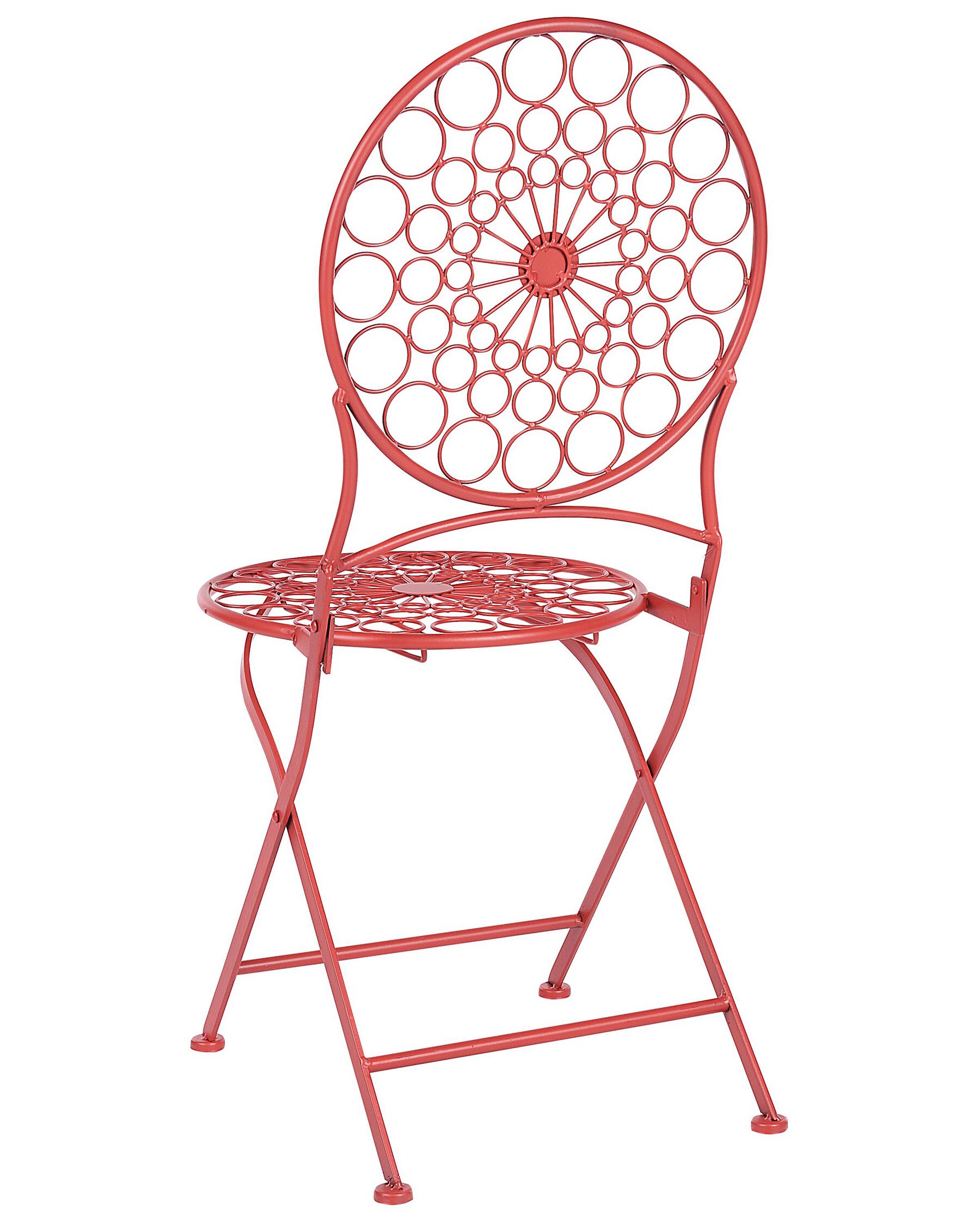 Set of 2 Garden Chairs SCARIO Metal Red