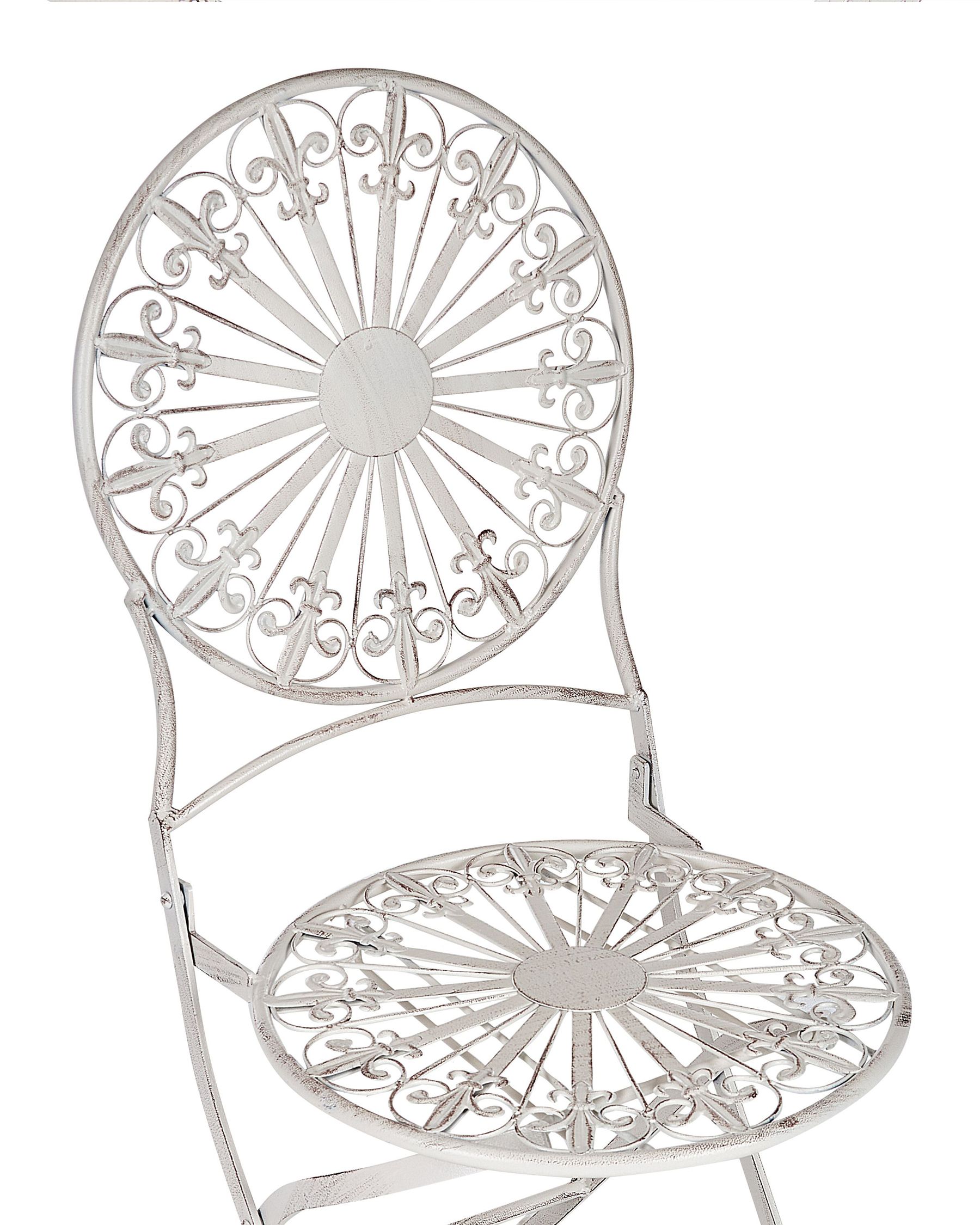 Set of 2 Garden Chairs SCAFA Metal White