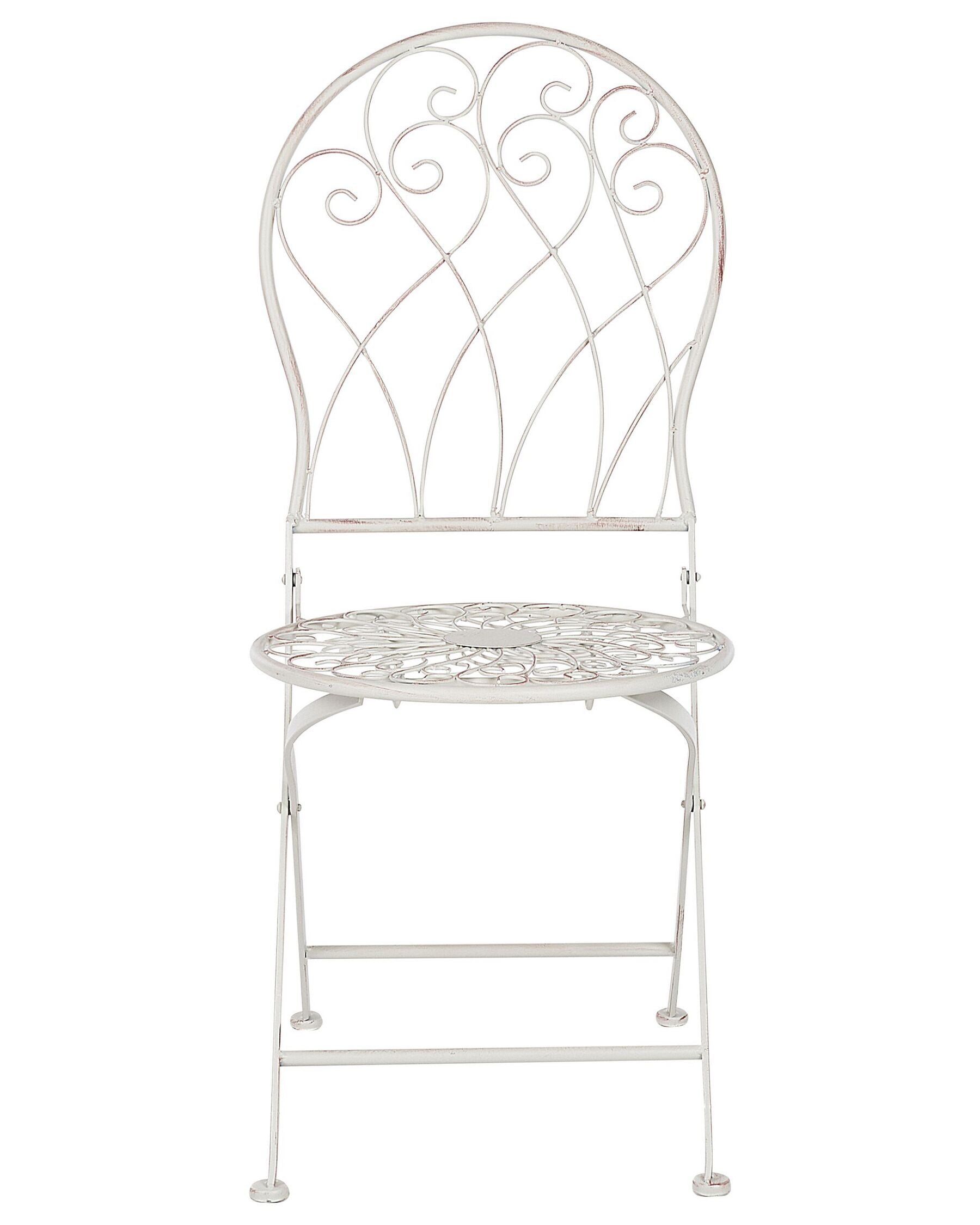 Set of 2 Garden Chairs STIFFE Metal White