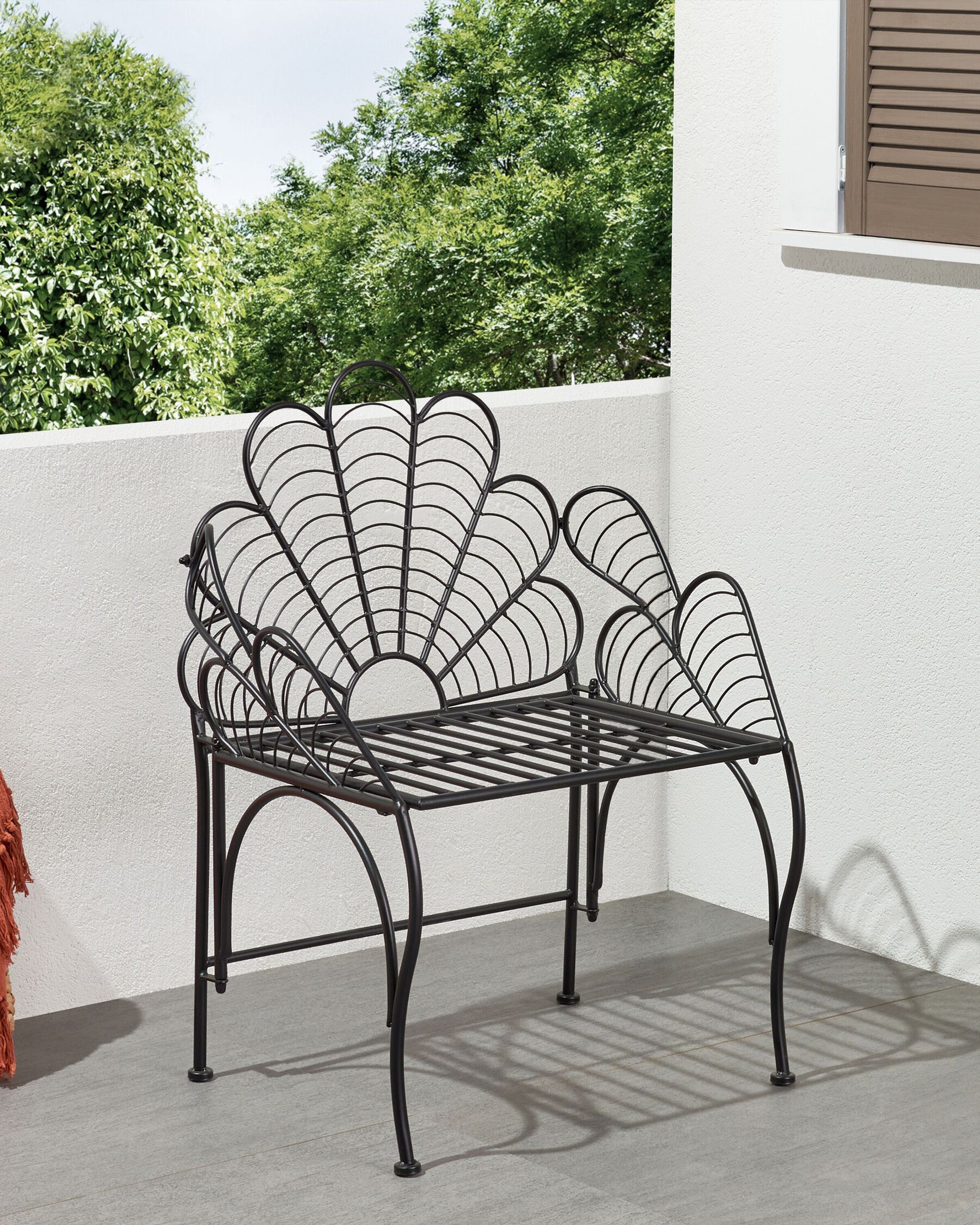 Garden Chair LIGURIA Metal Black