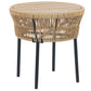 Bistro Set with Cushions Rattan Natural