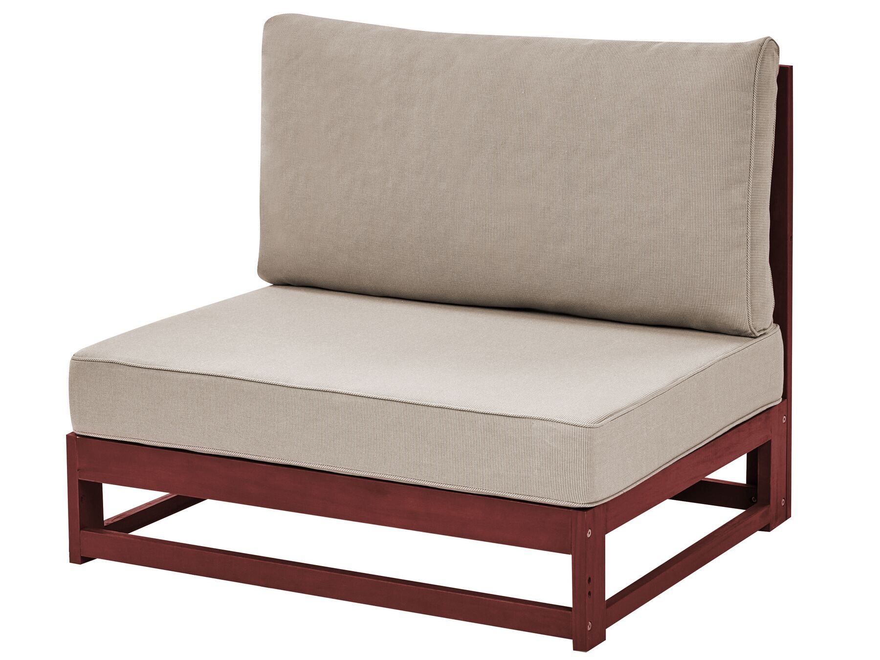 Garden Sofa 3 Seater TIMOR Modular Acacia Wood Dark Red