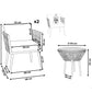 Bistro Set with Cushions Rattan Natural