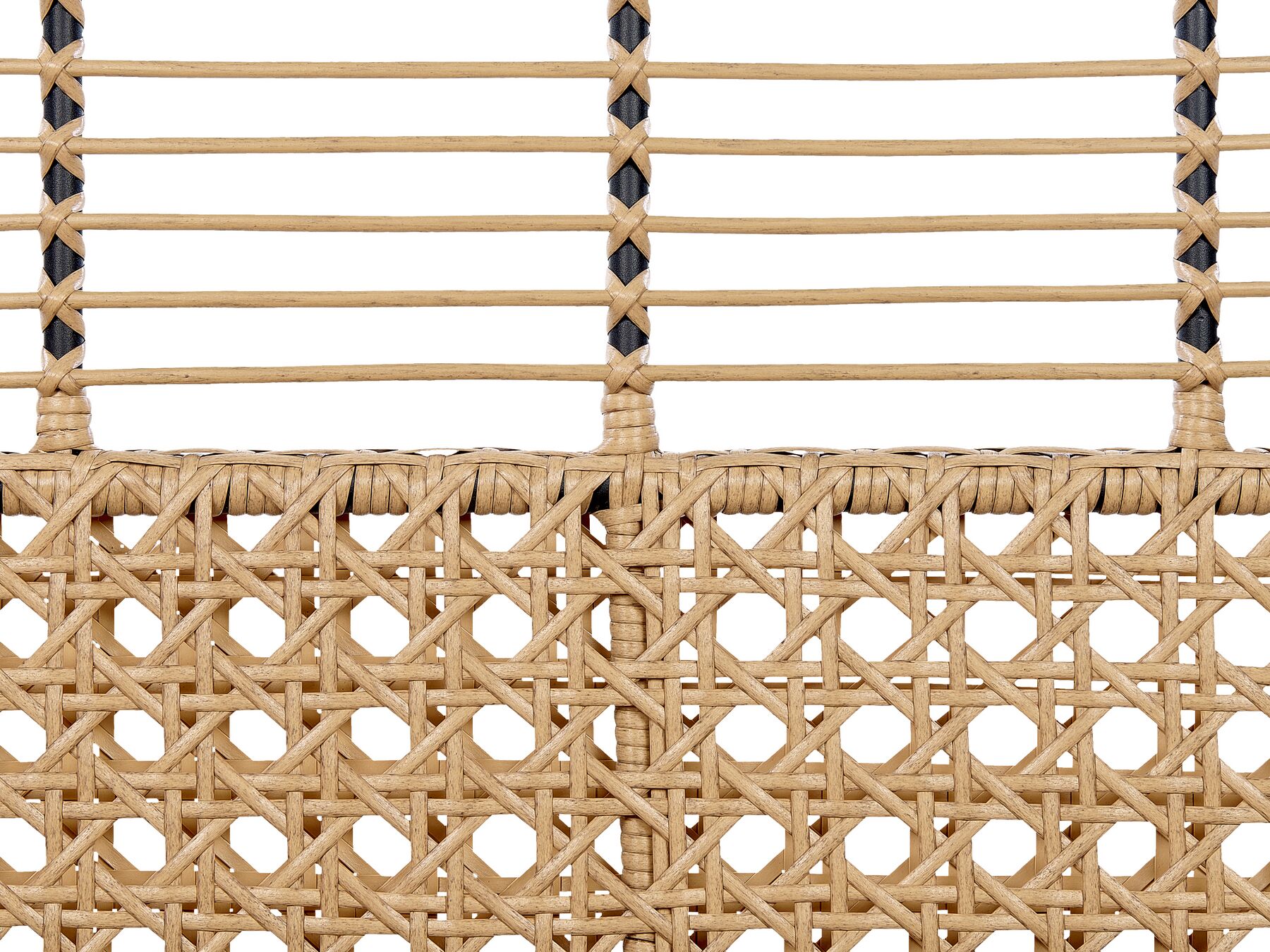 Garden Sofa 2 Seater PRATELLO PE Rattan Natural