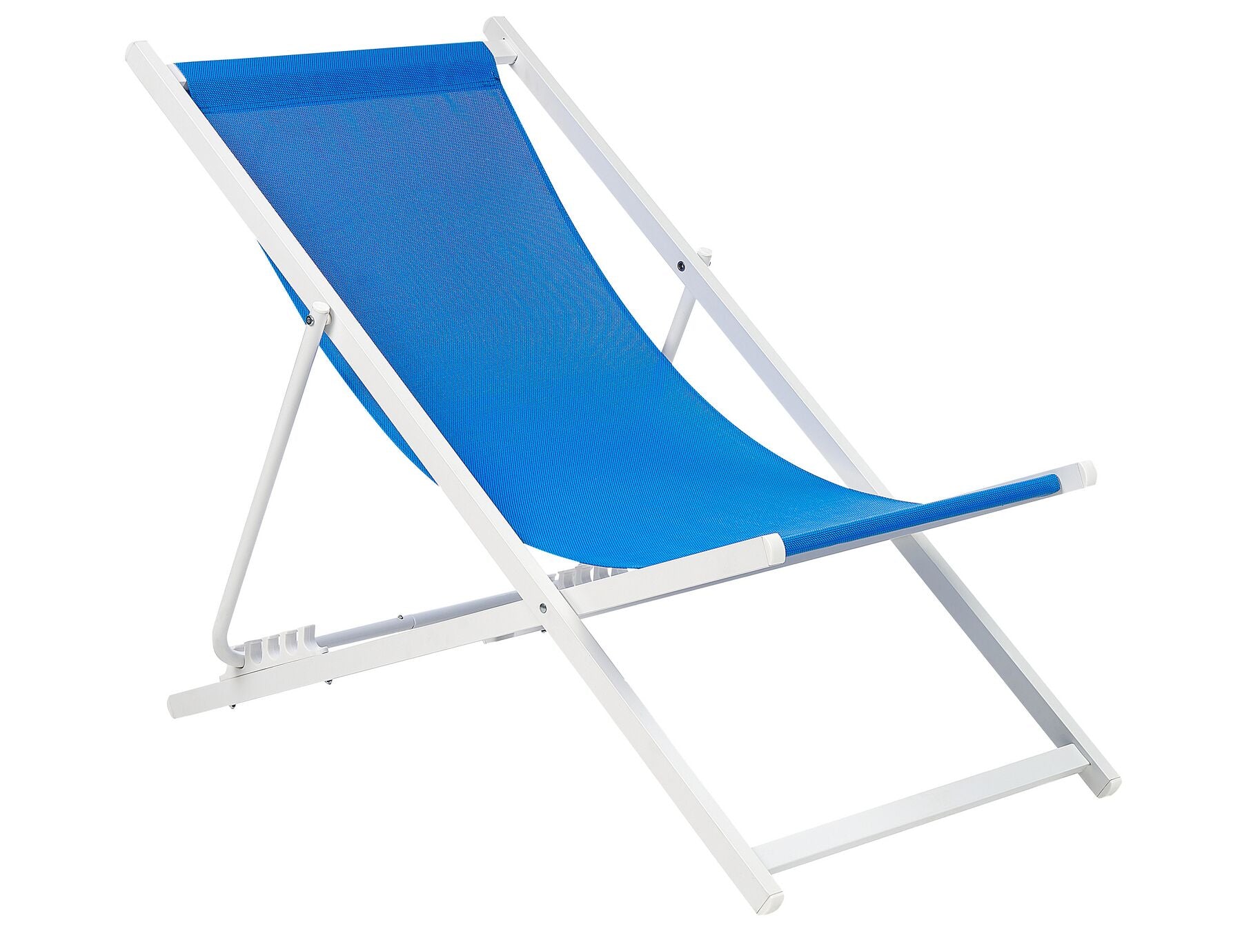 Folding Deck Chair Blue and White LOCRI II