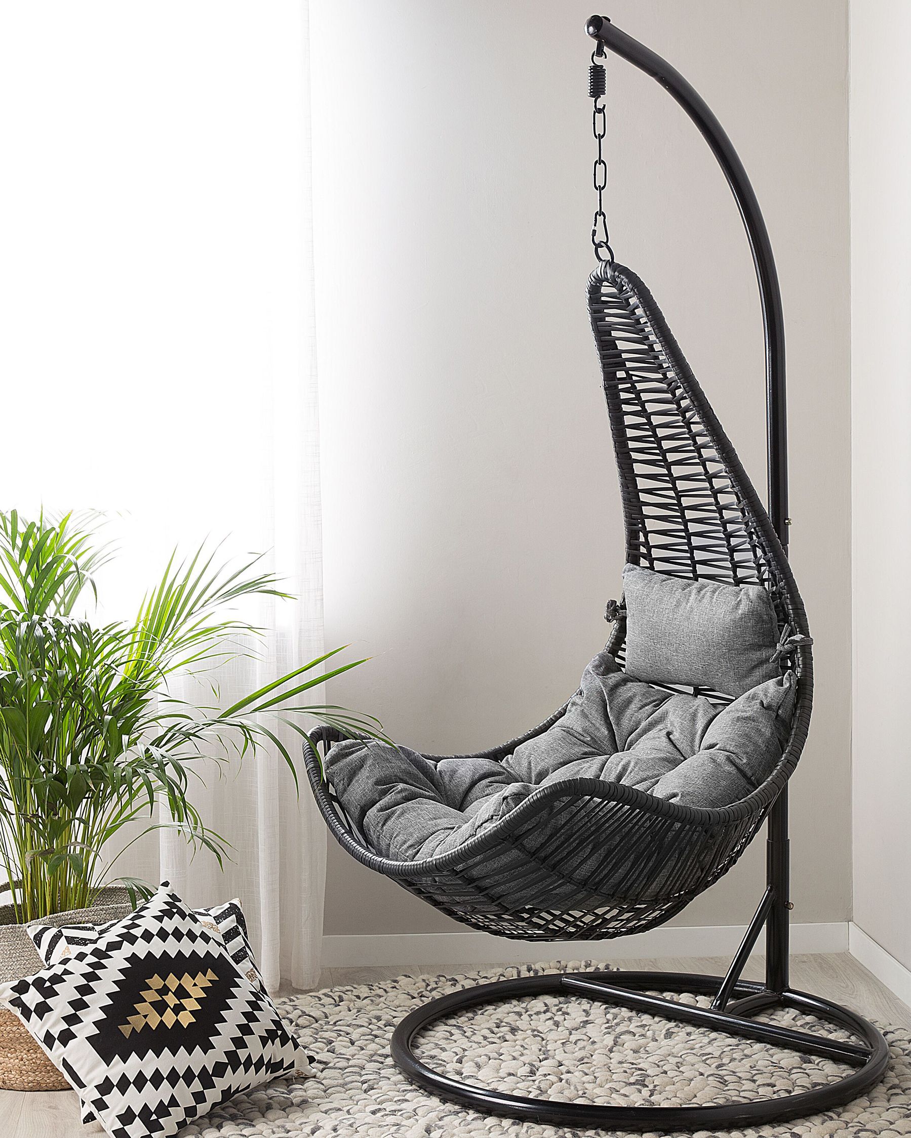 Hanging Chair ATRI II PE Rattan Black