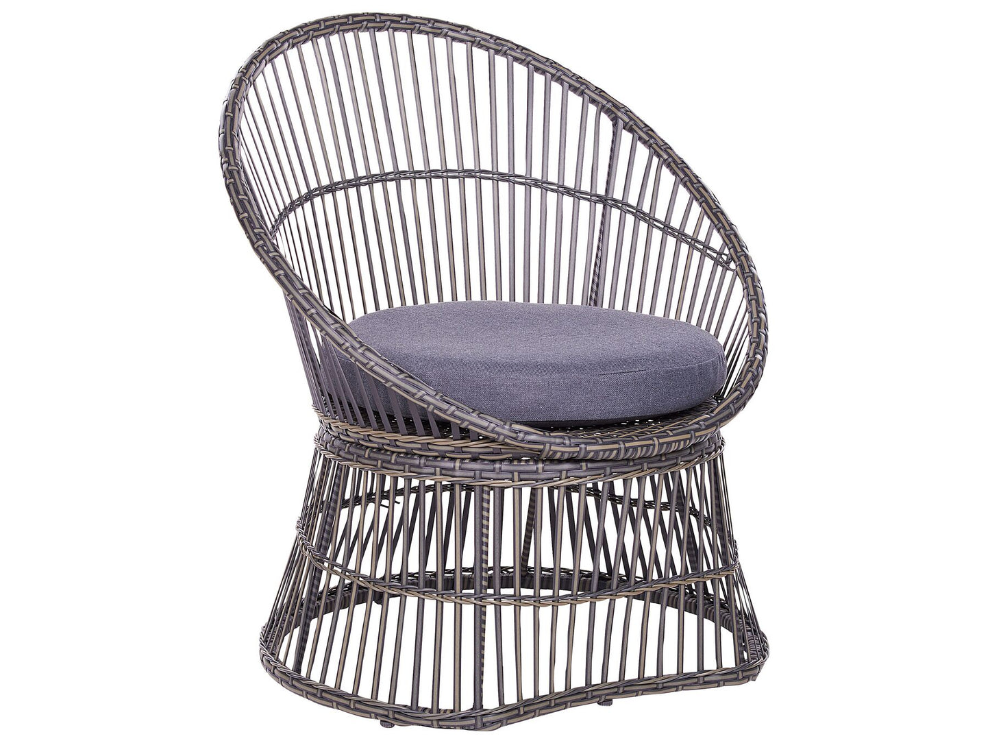 Bistro Set with Cushions MESYNA PE Rattan Taupe