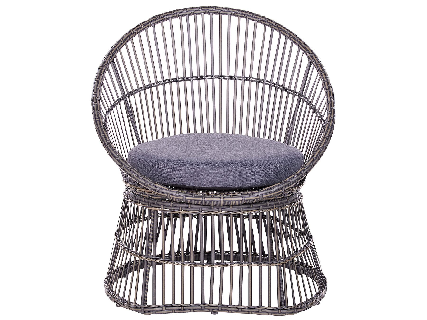 Bistro Set with Cushions MESYNA PE Rattan Taupe