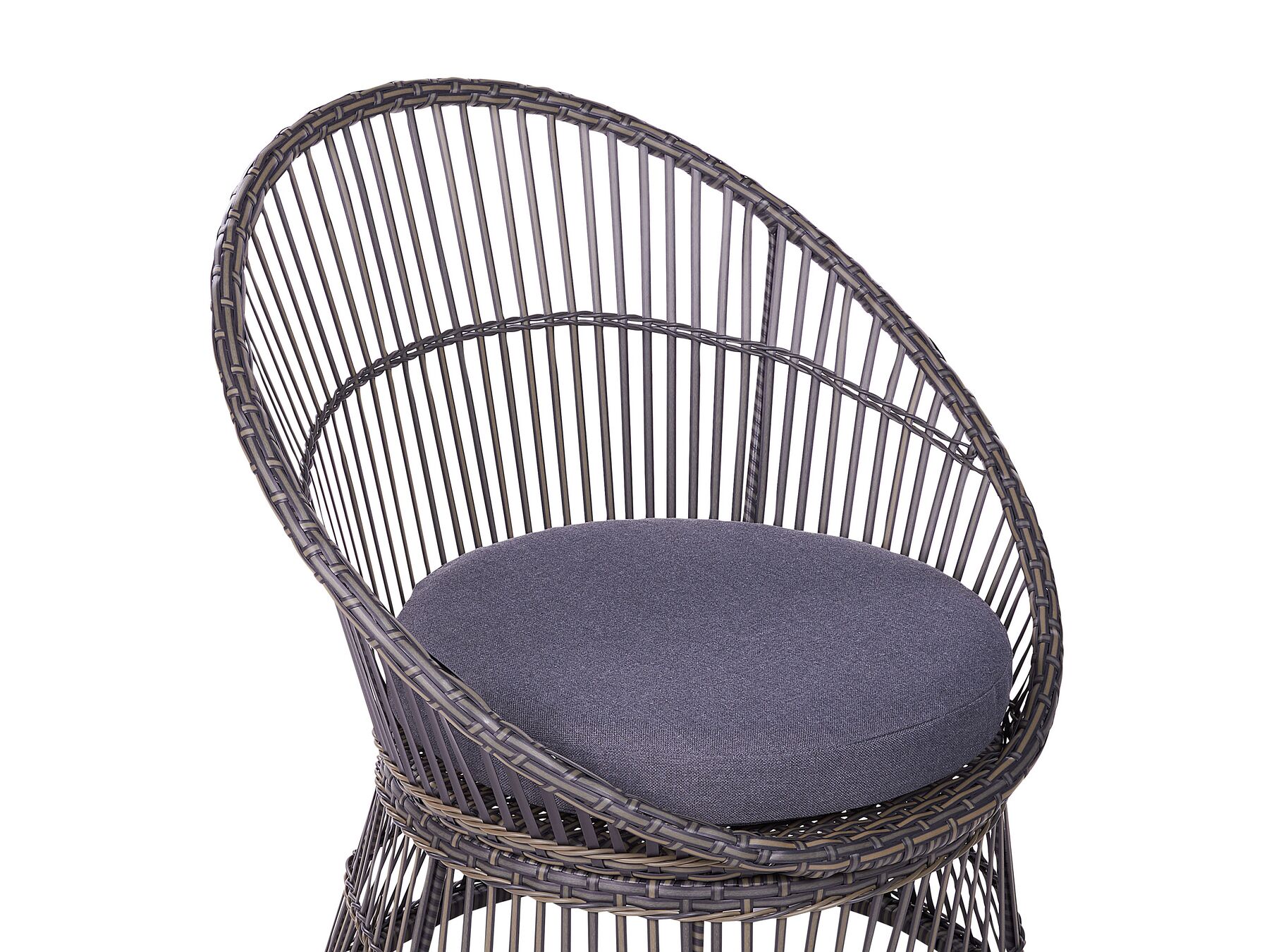 Bistro Set with Cushions MESYNA PE Rattan Taupe
